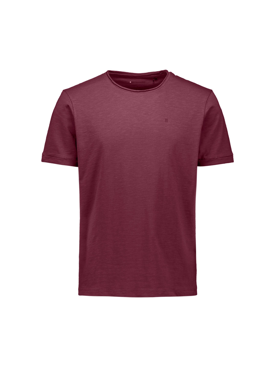 T-shirt slub col rond | Dark Wine