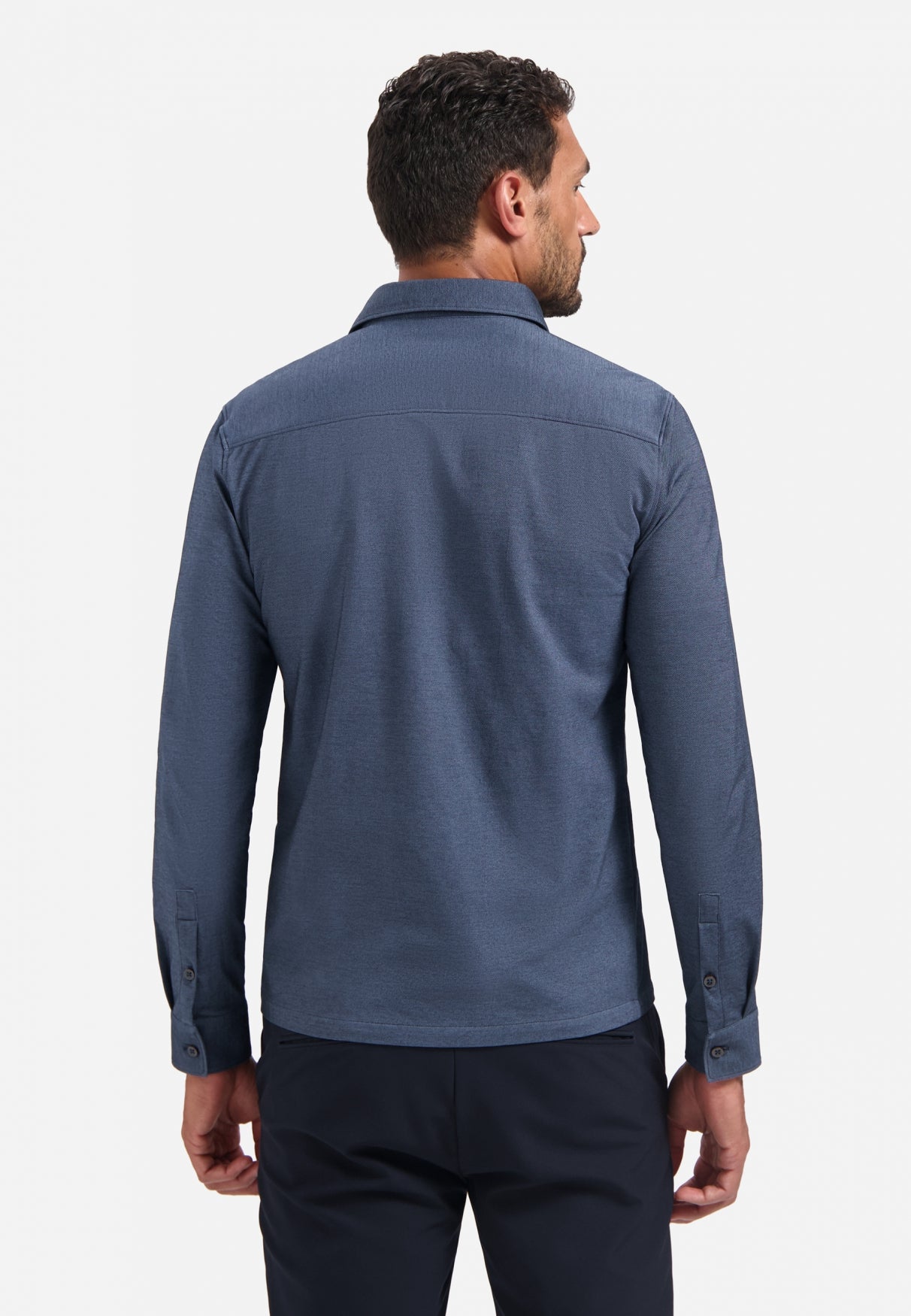 Melange jersey shirt | Washed Blue