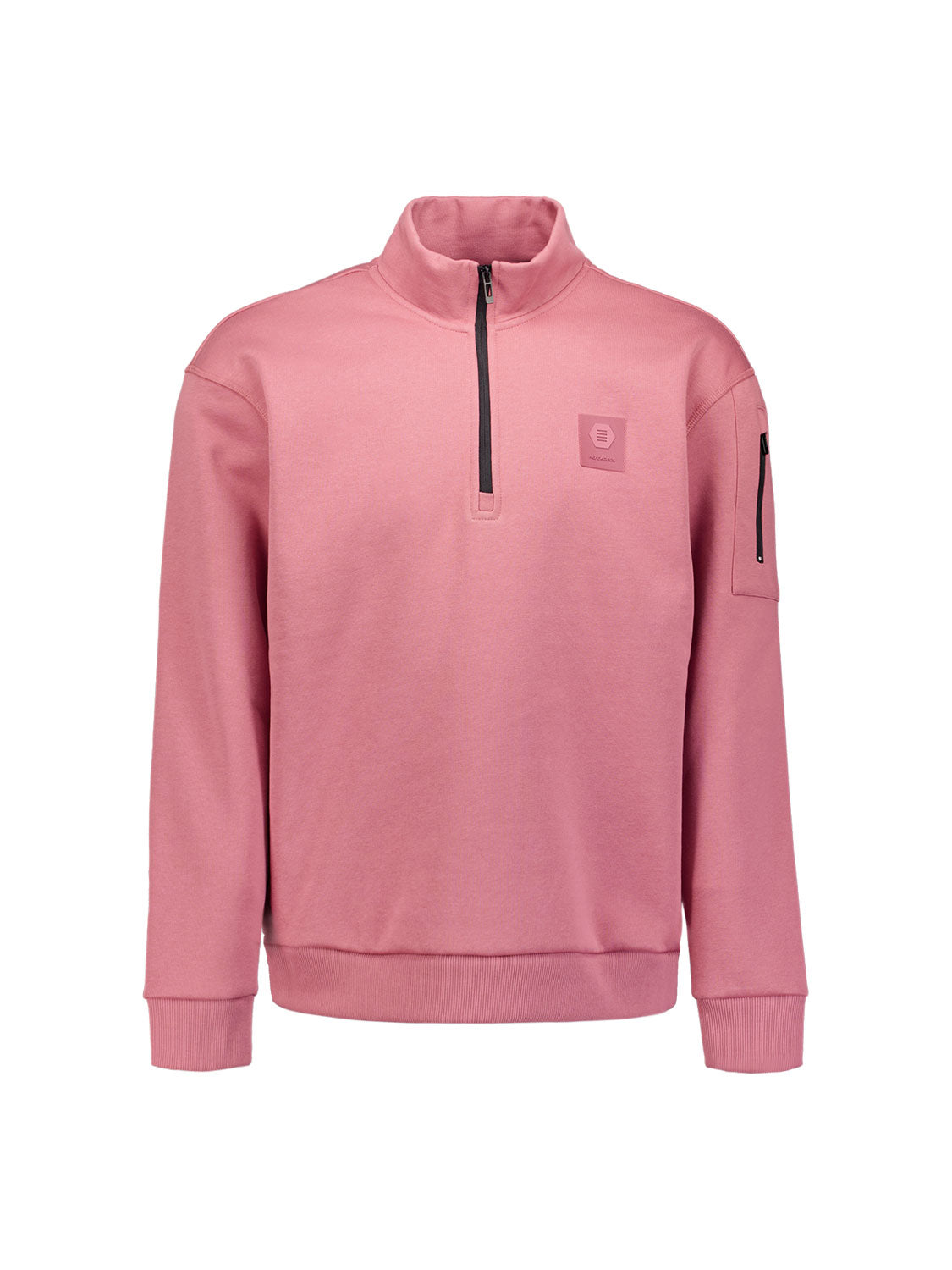 Sweat à demi-zip | Old Pink