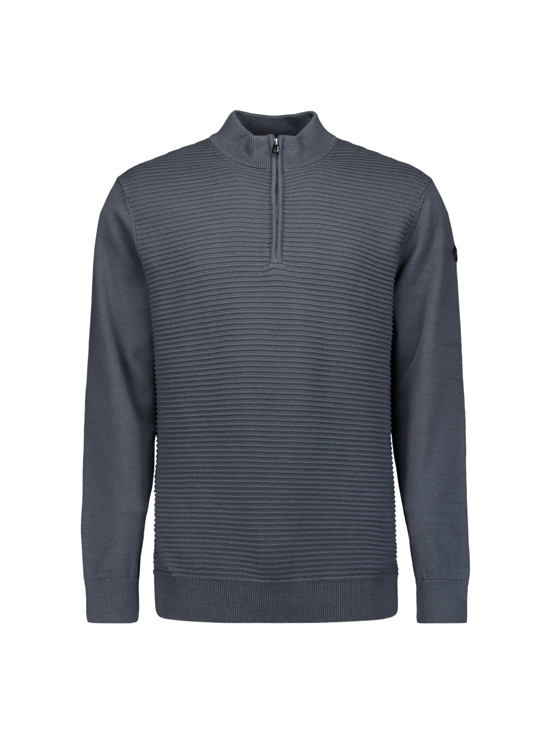 Ribbed knit jumper | Dark Steel