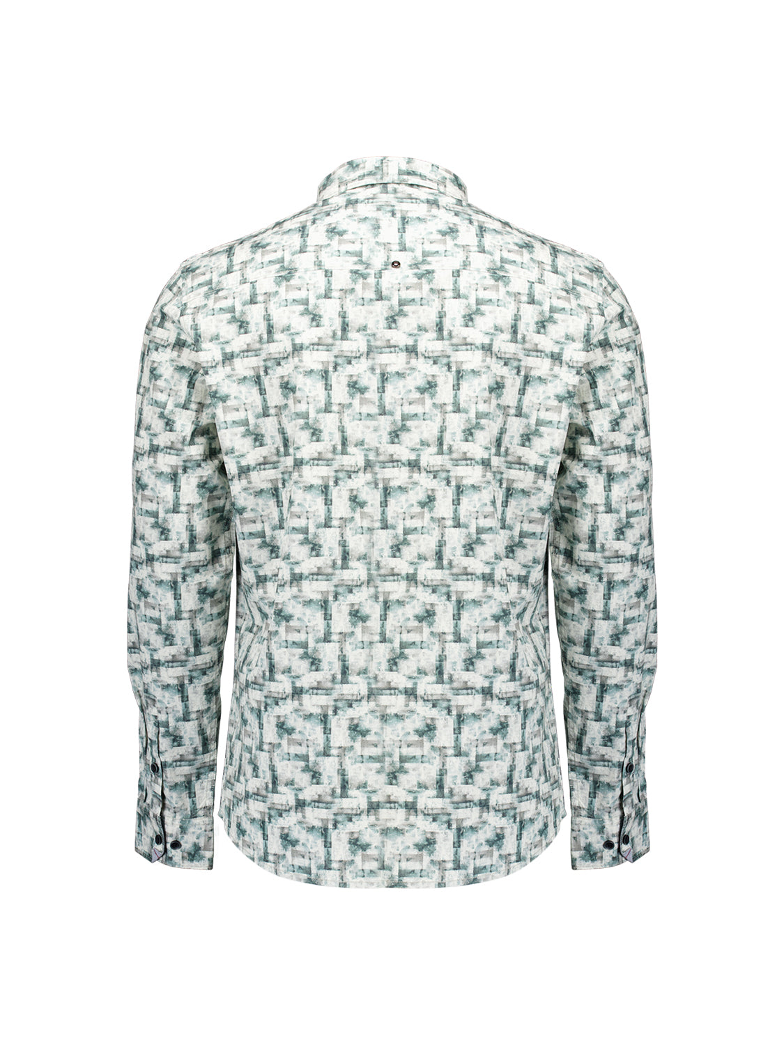 Printed stretch shirt | Seablue