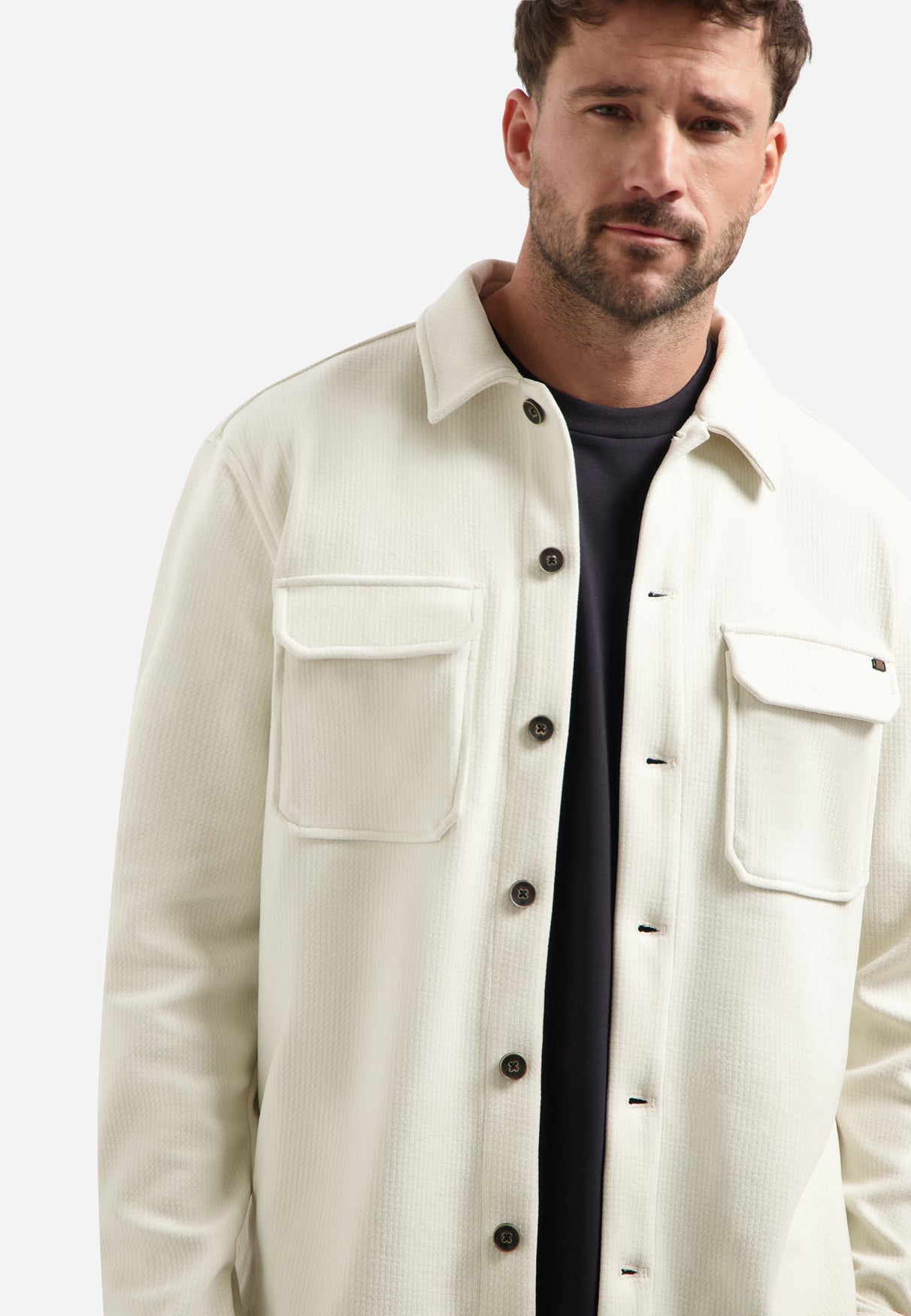 Surchemise sweat structurée | Chalk