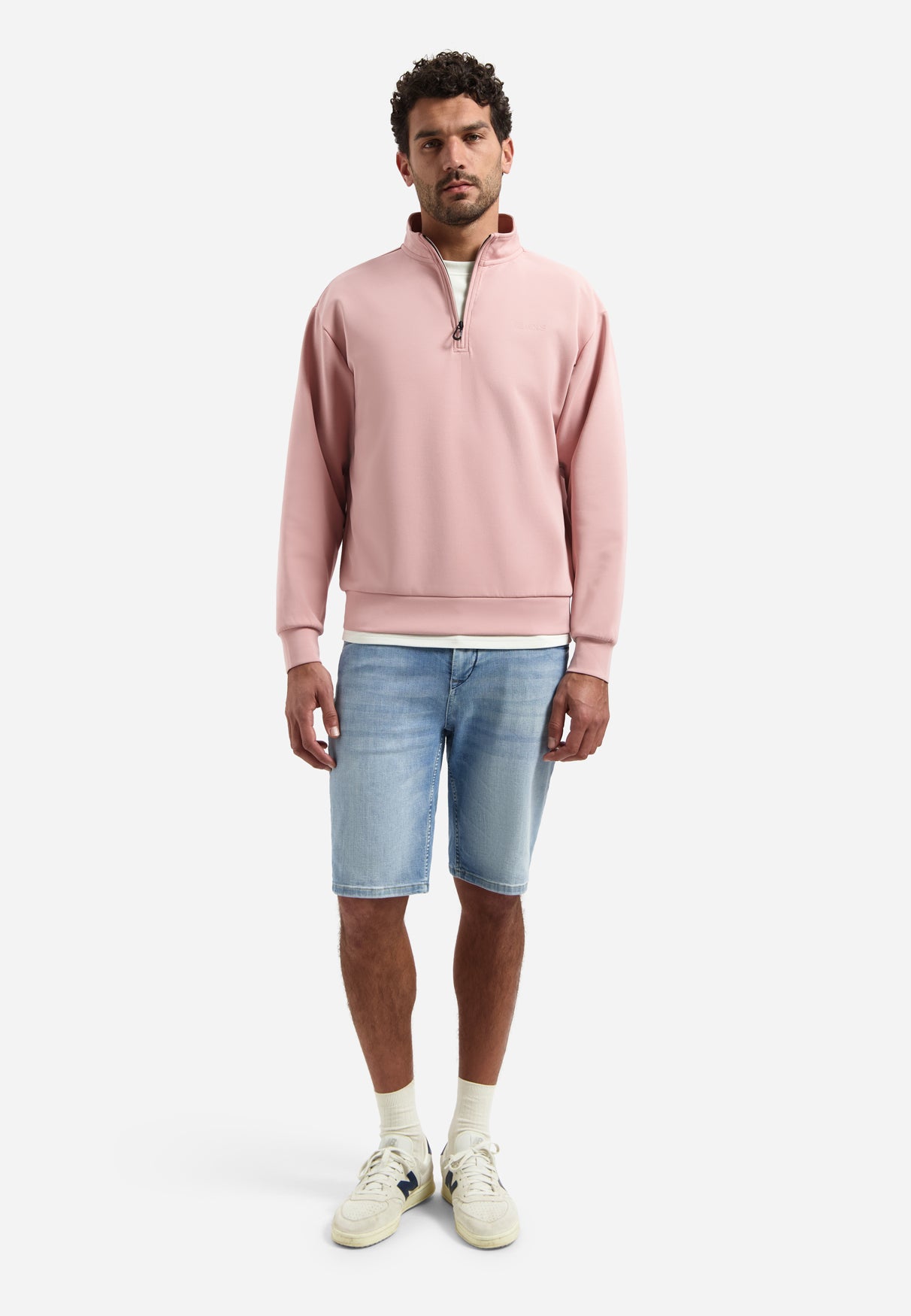 Half-zip sweater | Light Mauve