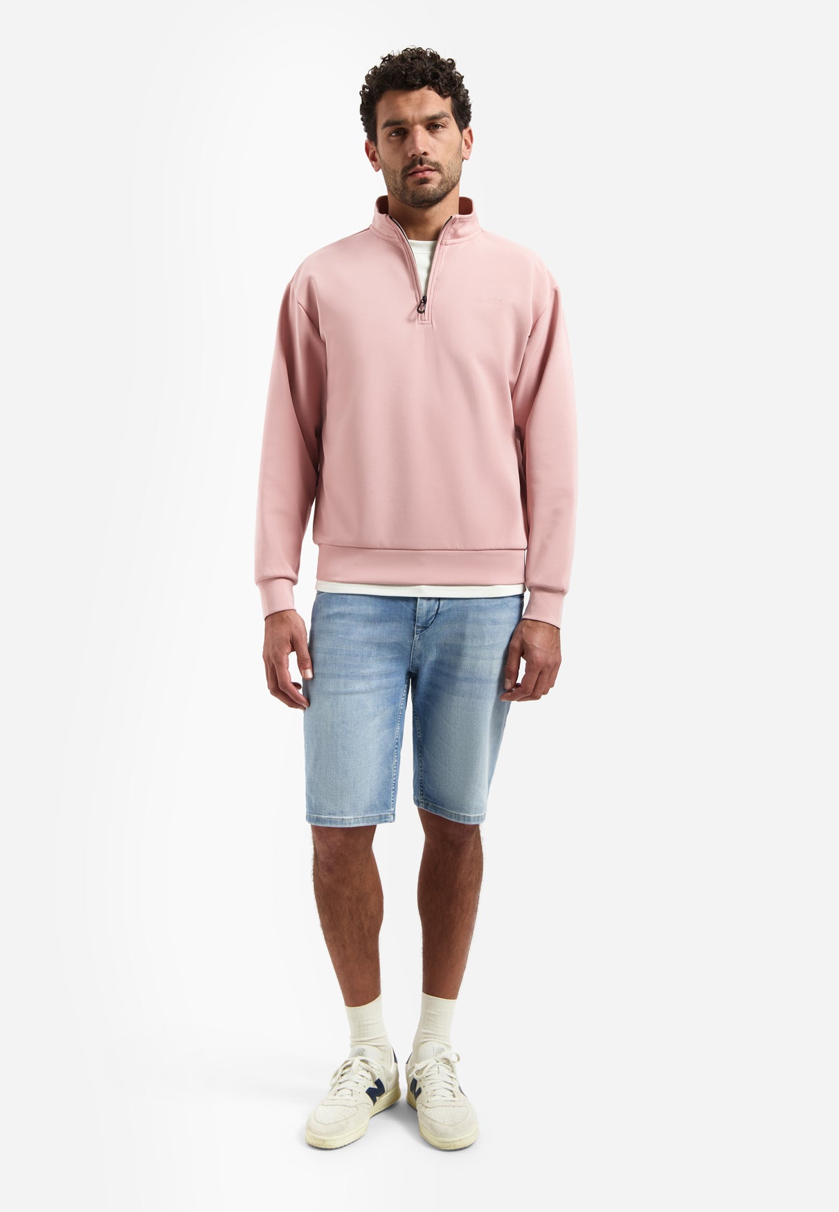 Pull demi-zip | Light Mauve