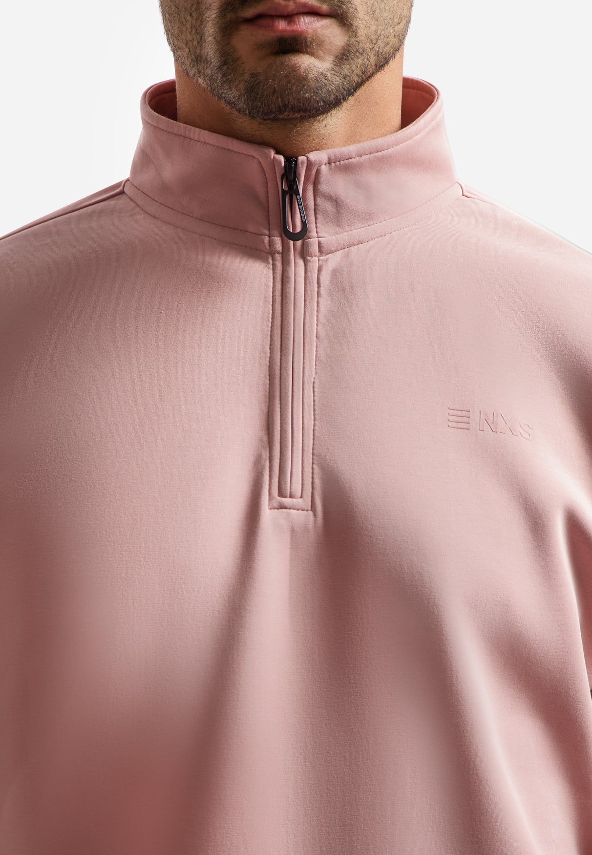 Pull demi-zip | Light Mauve