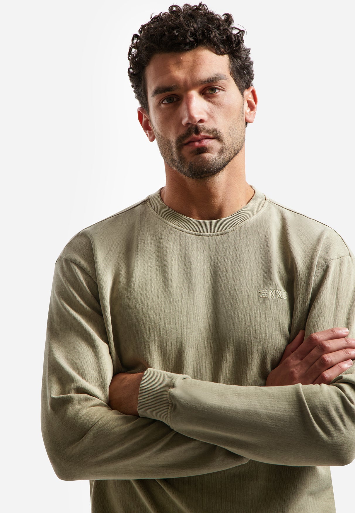 Garment-dyed sweater | Taupe