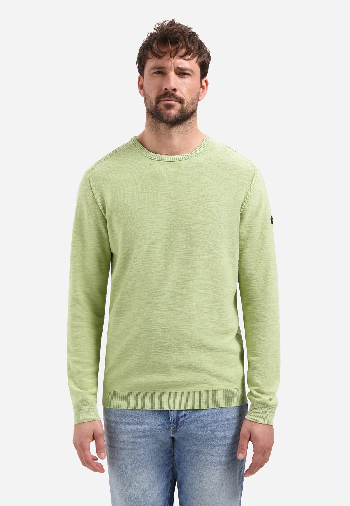 Fine-knit sweater | Green