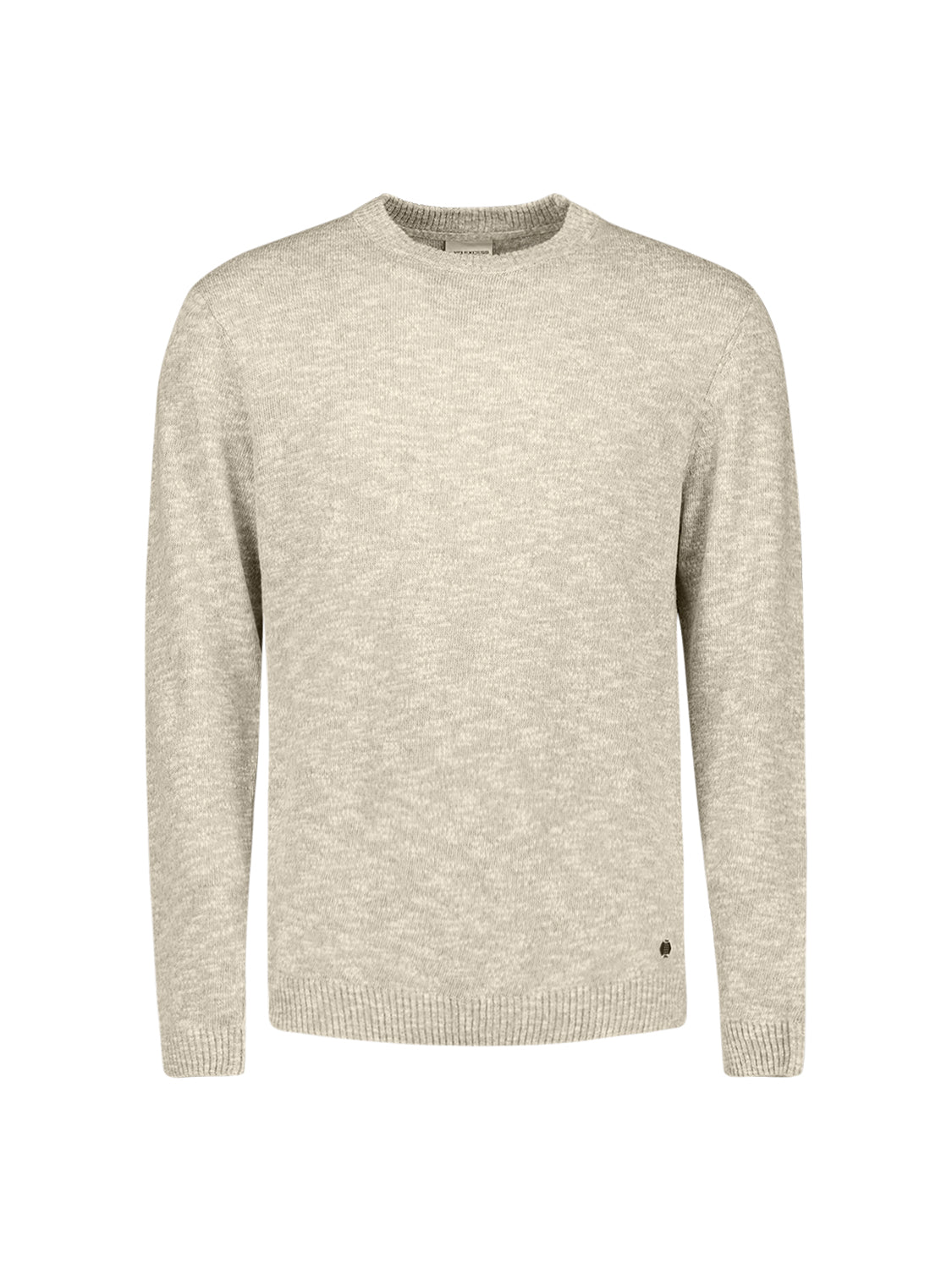 Mélange slub sweater | Taupe