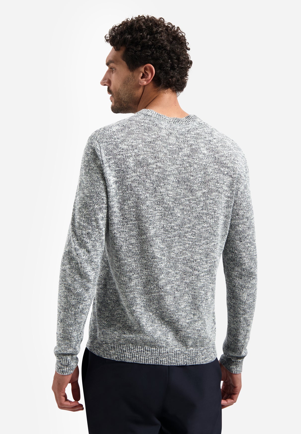 Mélange slub sweater | Night