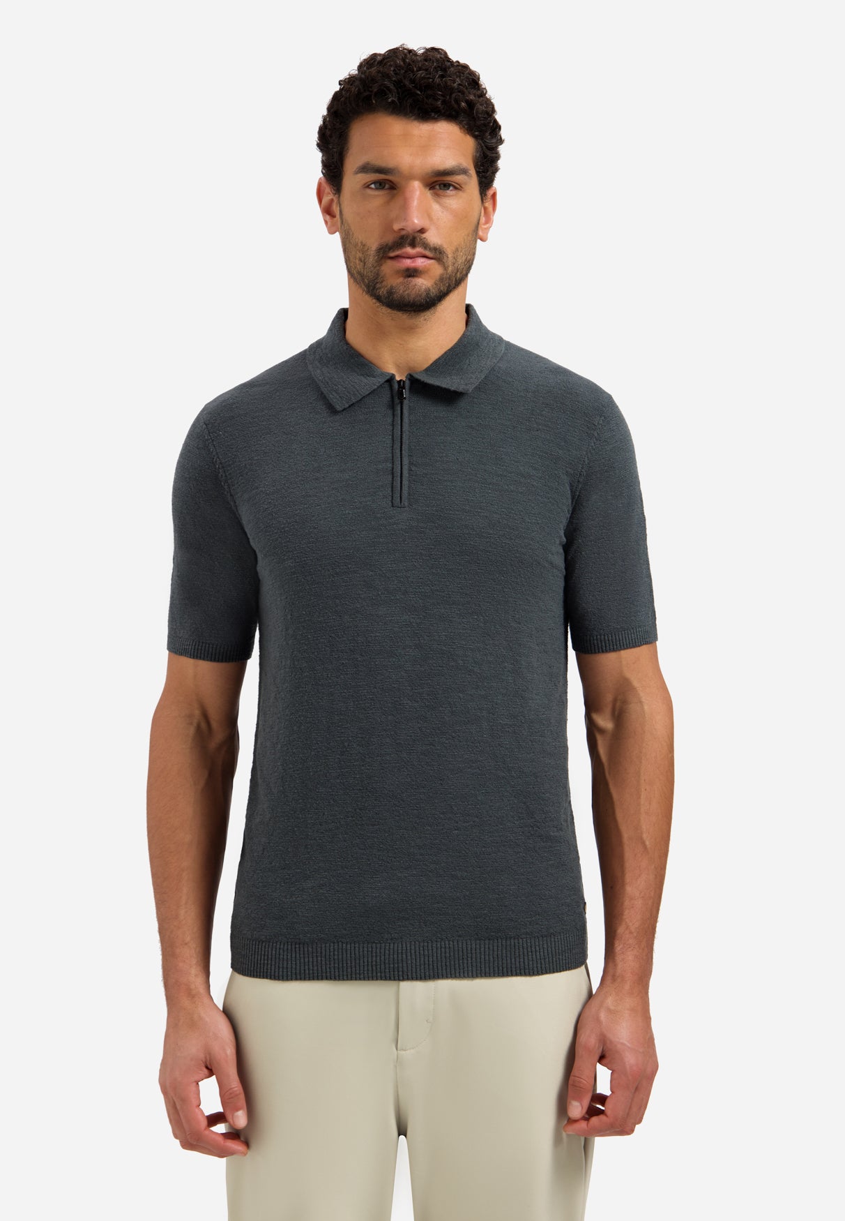 Polo zippé | Dark Steel