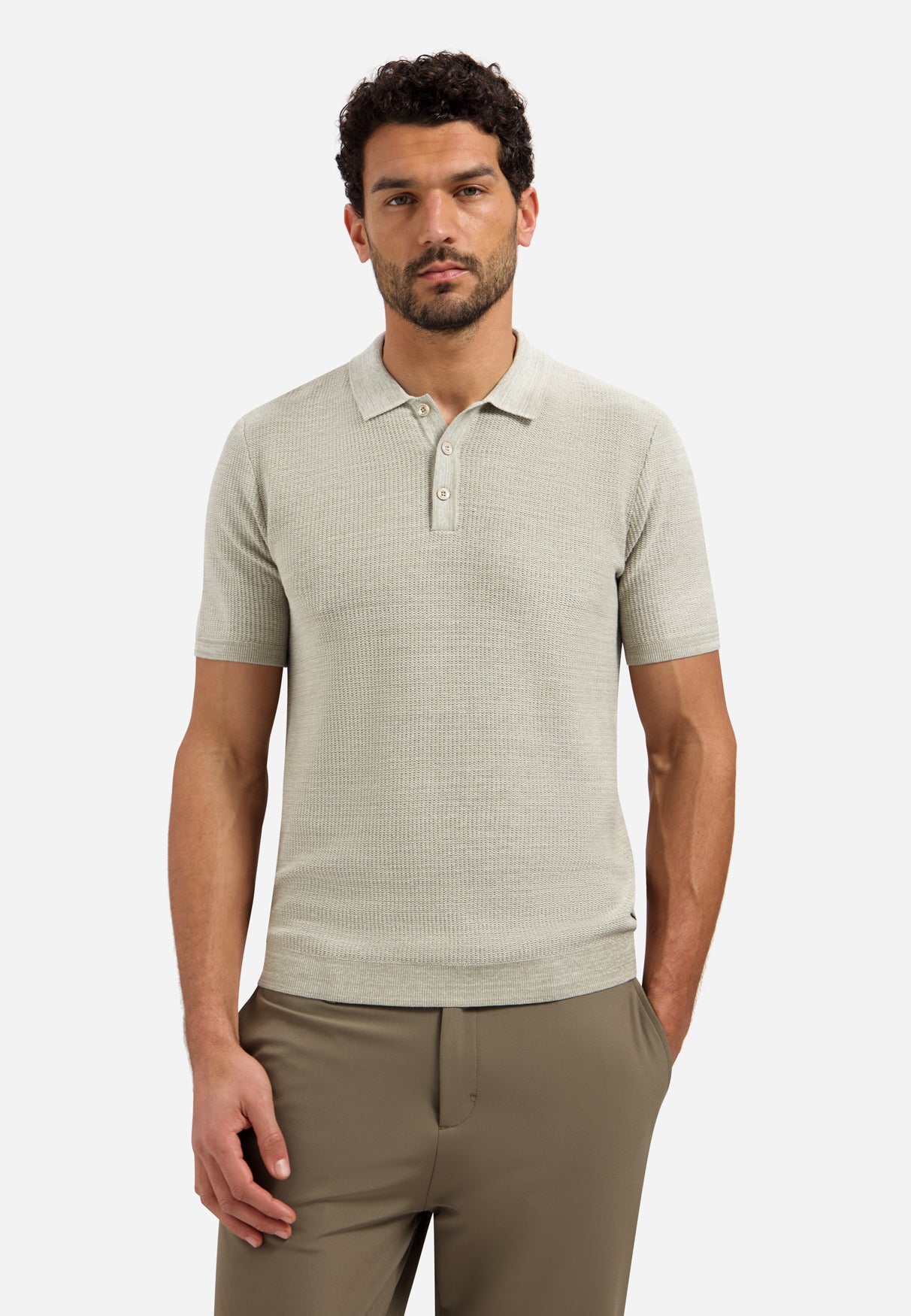 Polo tricoté | Taupe