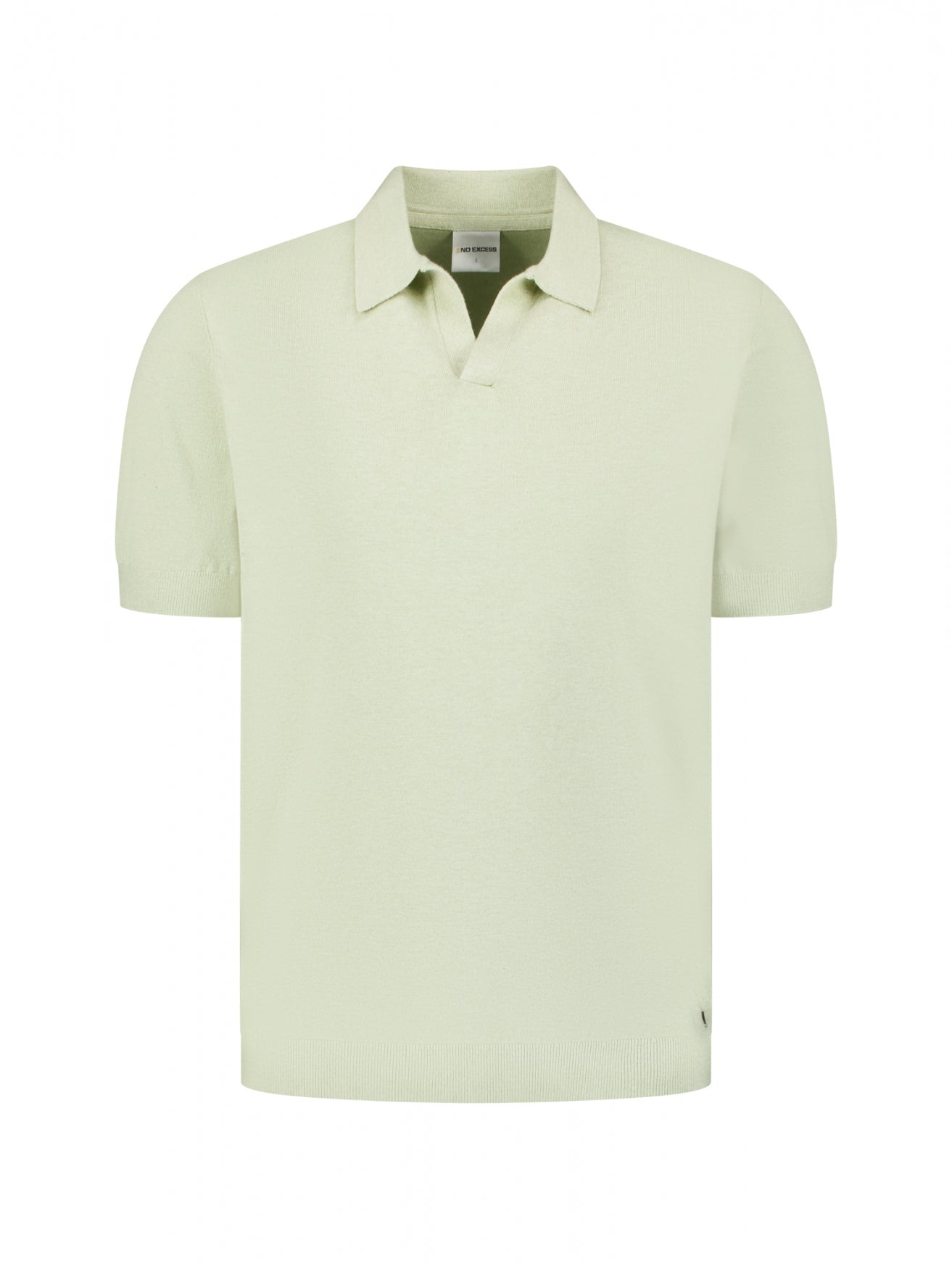 Polo tricoté à col en V | Green