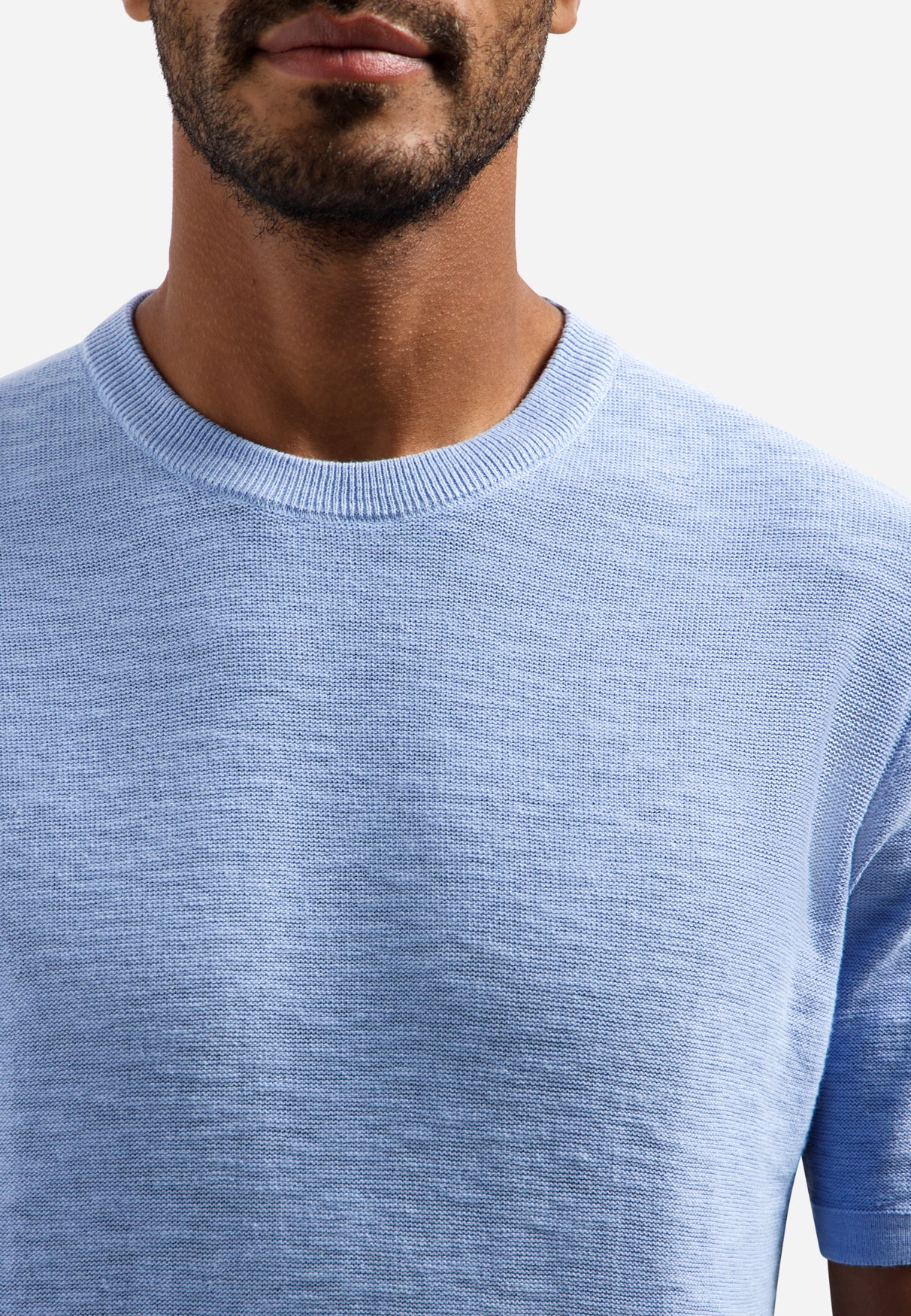 T-shirt en maille slub | Blue