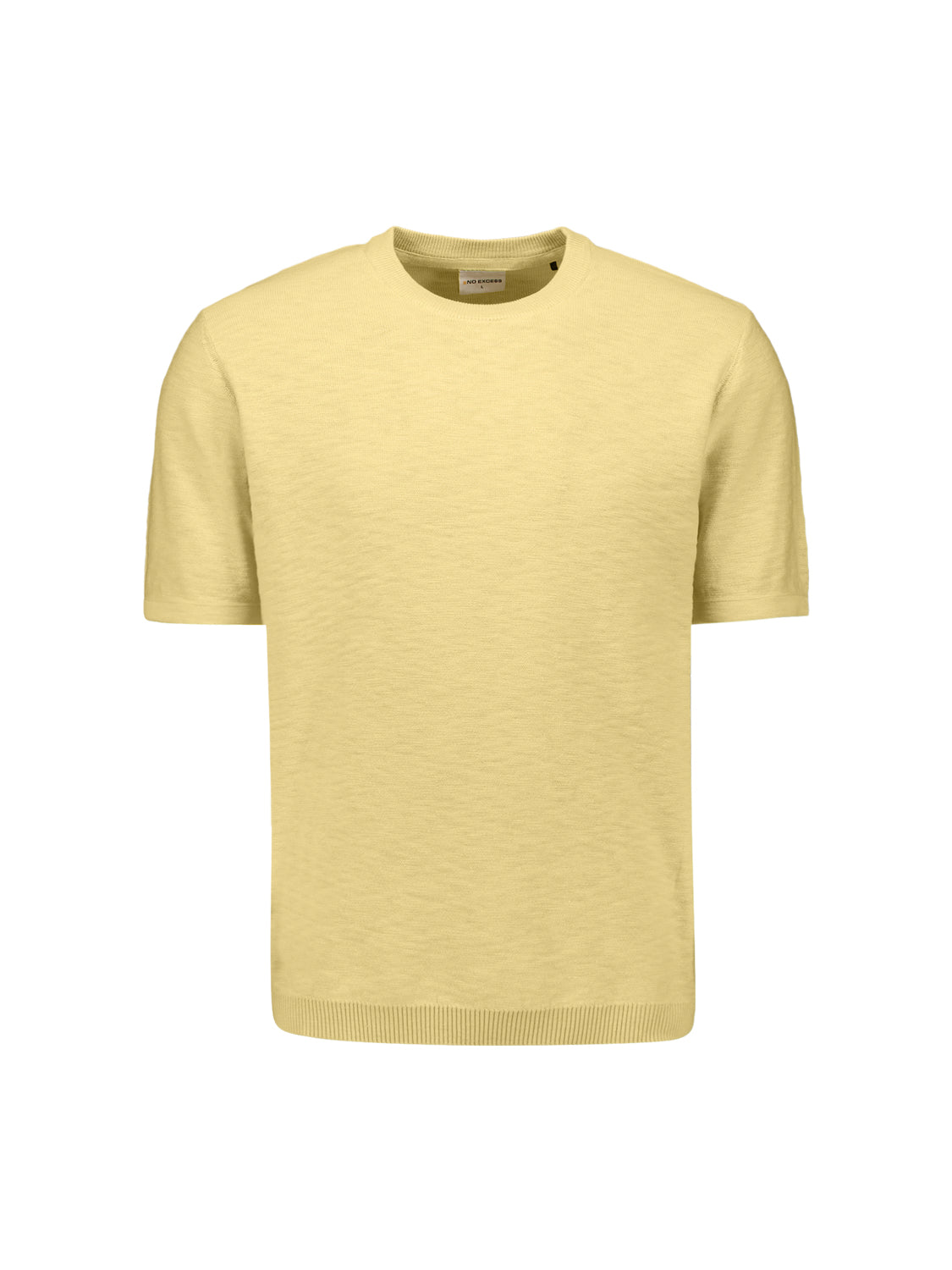 Knitted slub T-shirt | Yellow