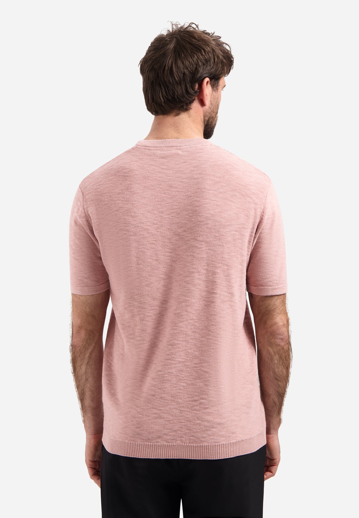 T-shirt en maille slub | Light Mauve