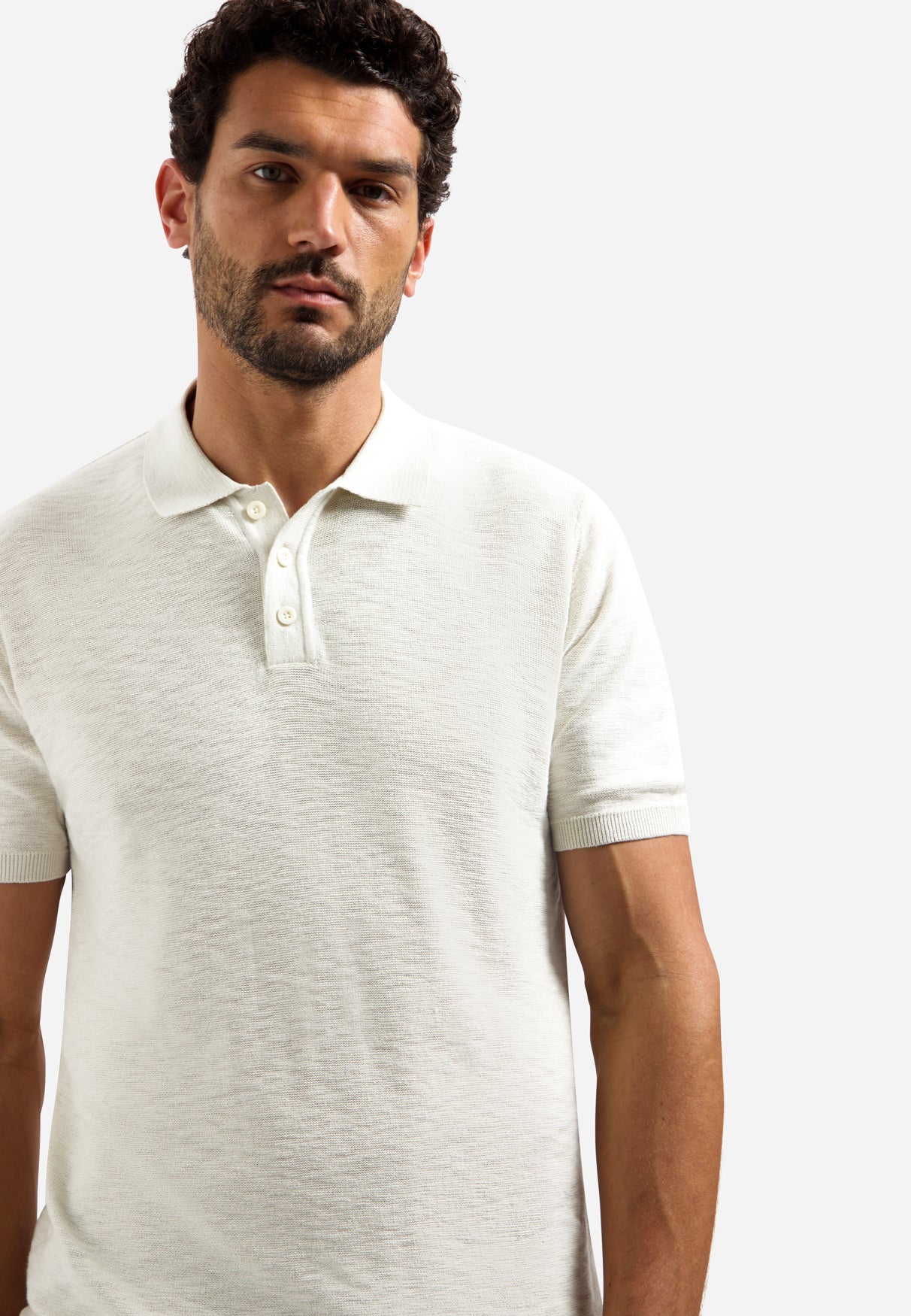 Polo flammé tricoté à boutons | Kit