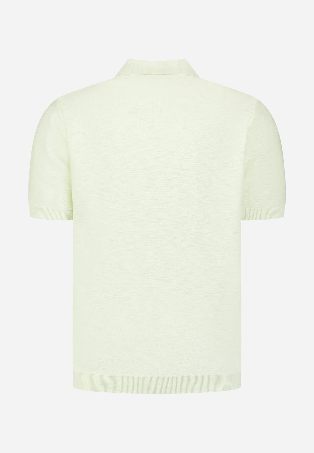 Polo flammé tricoté à boutons | Seagreen