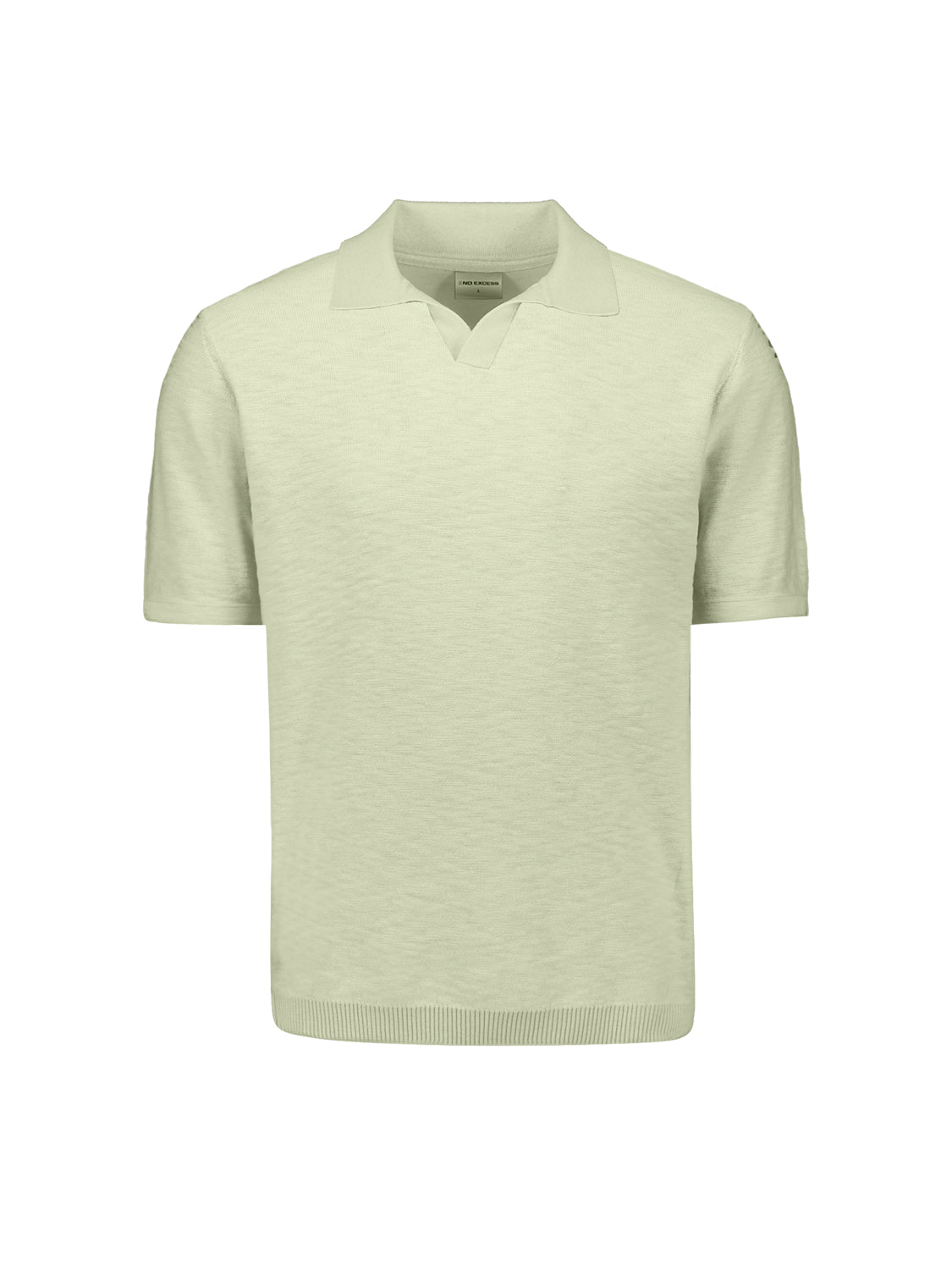 Polo tricoté à col en V | Seagreen