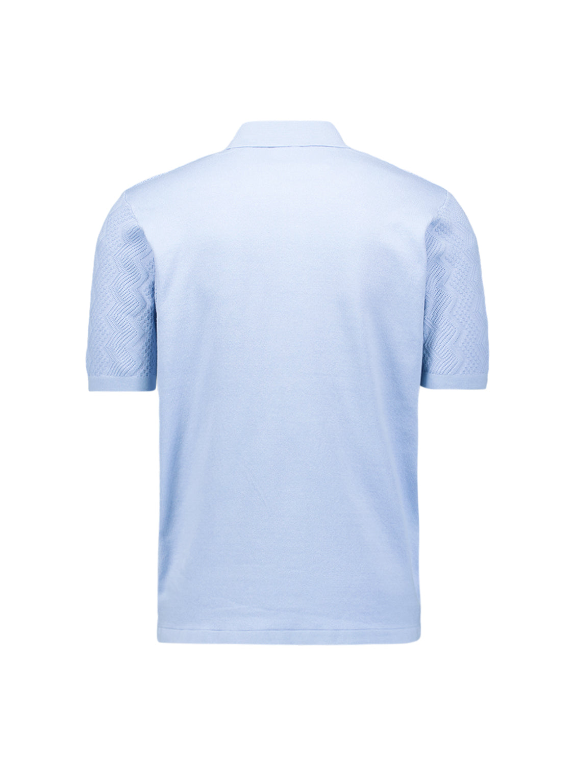 Knitted polo shirt with relief | Blue