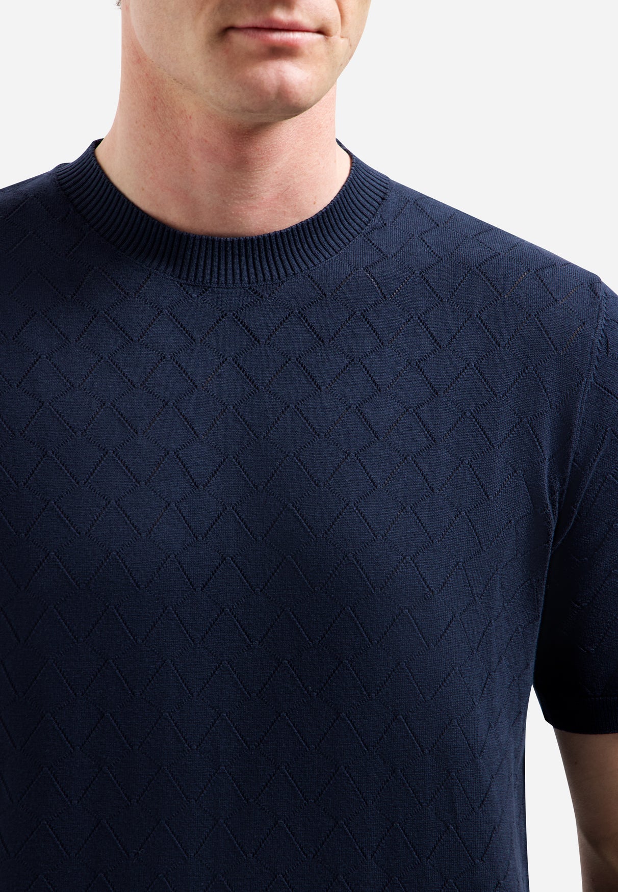 Knitted textured T-shirt | Night