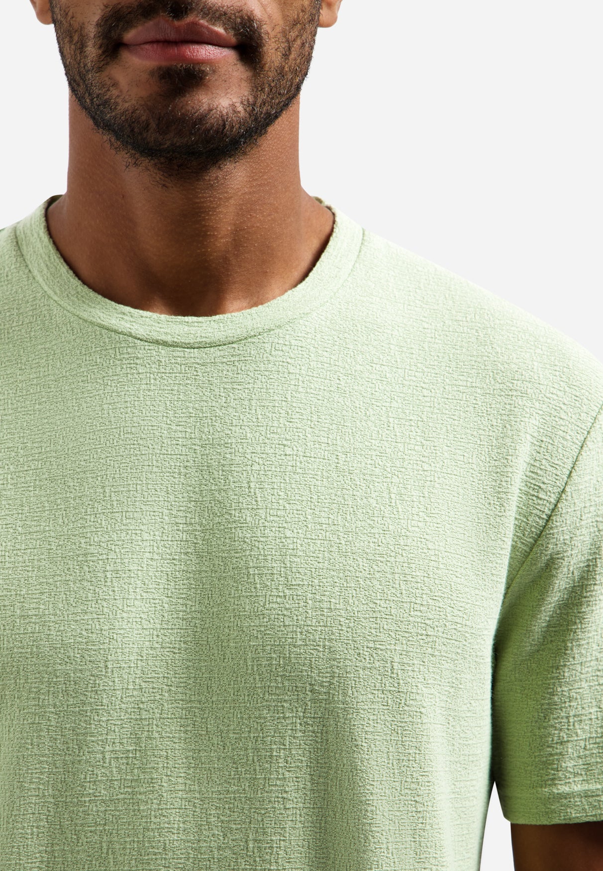 Plain T-shirt with a round neck | Green