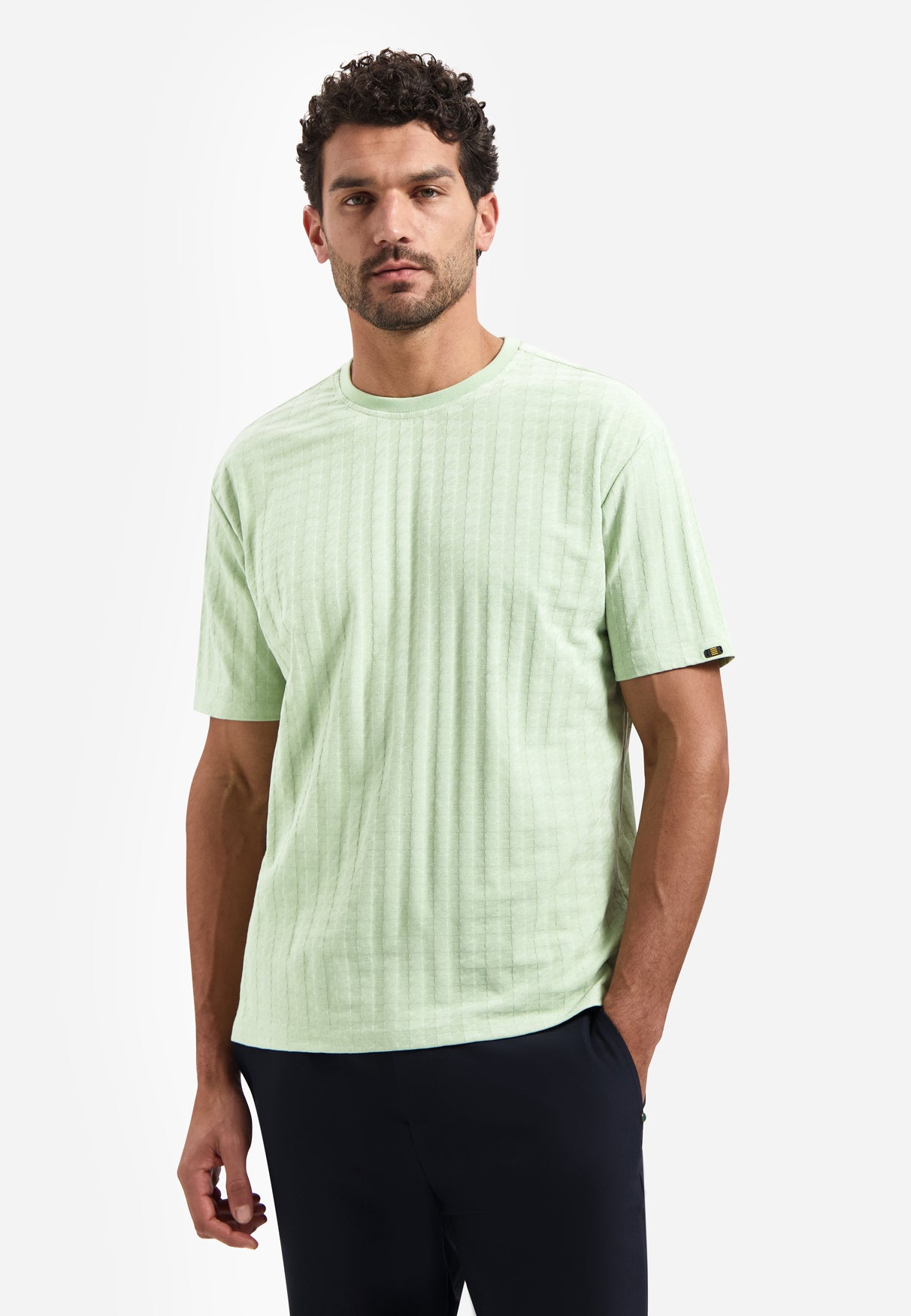 T-shirt uni avec relief | Green