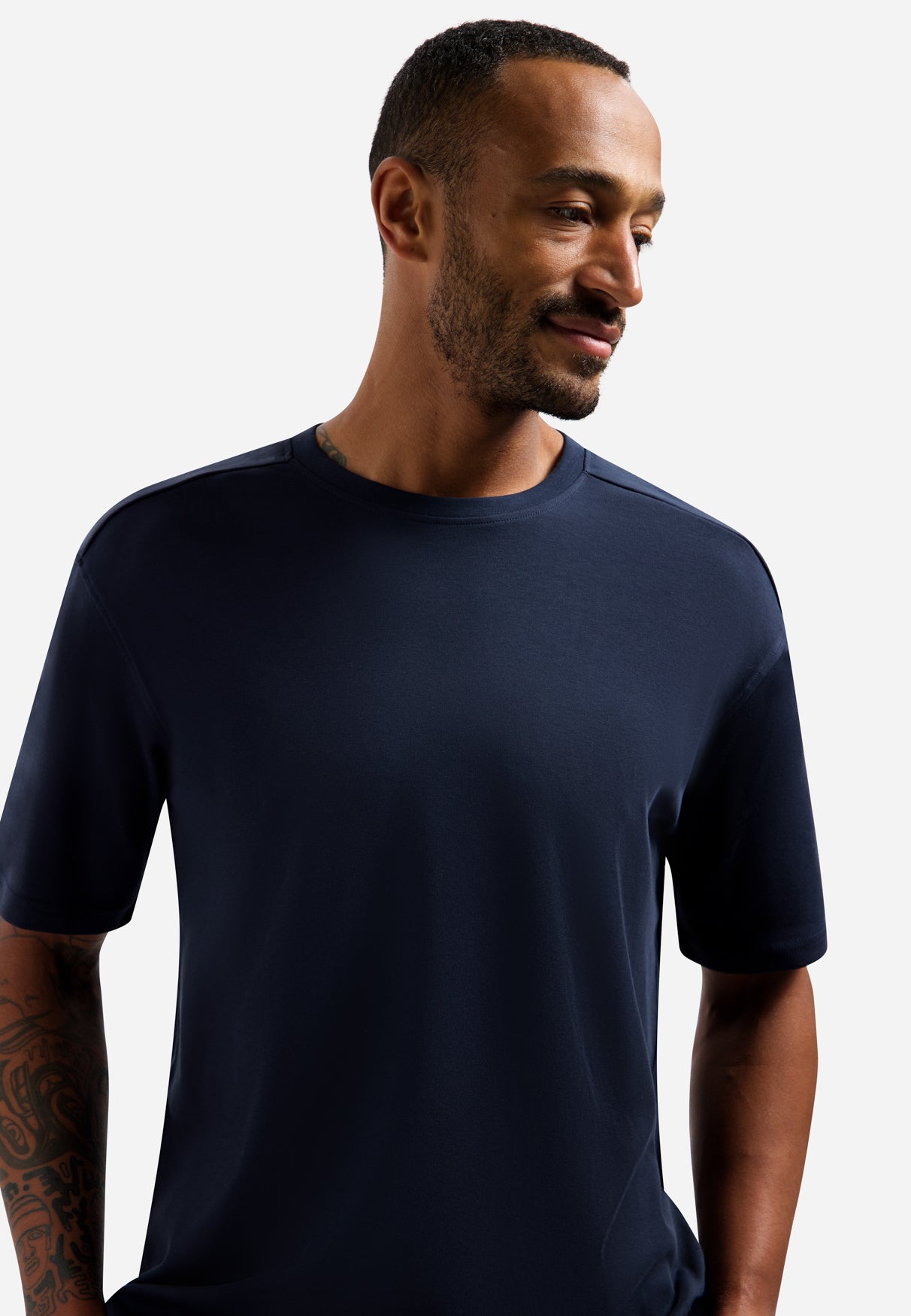 Interlock T-shirt with round neck | Night