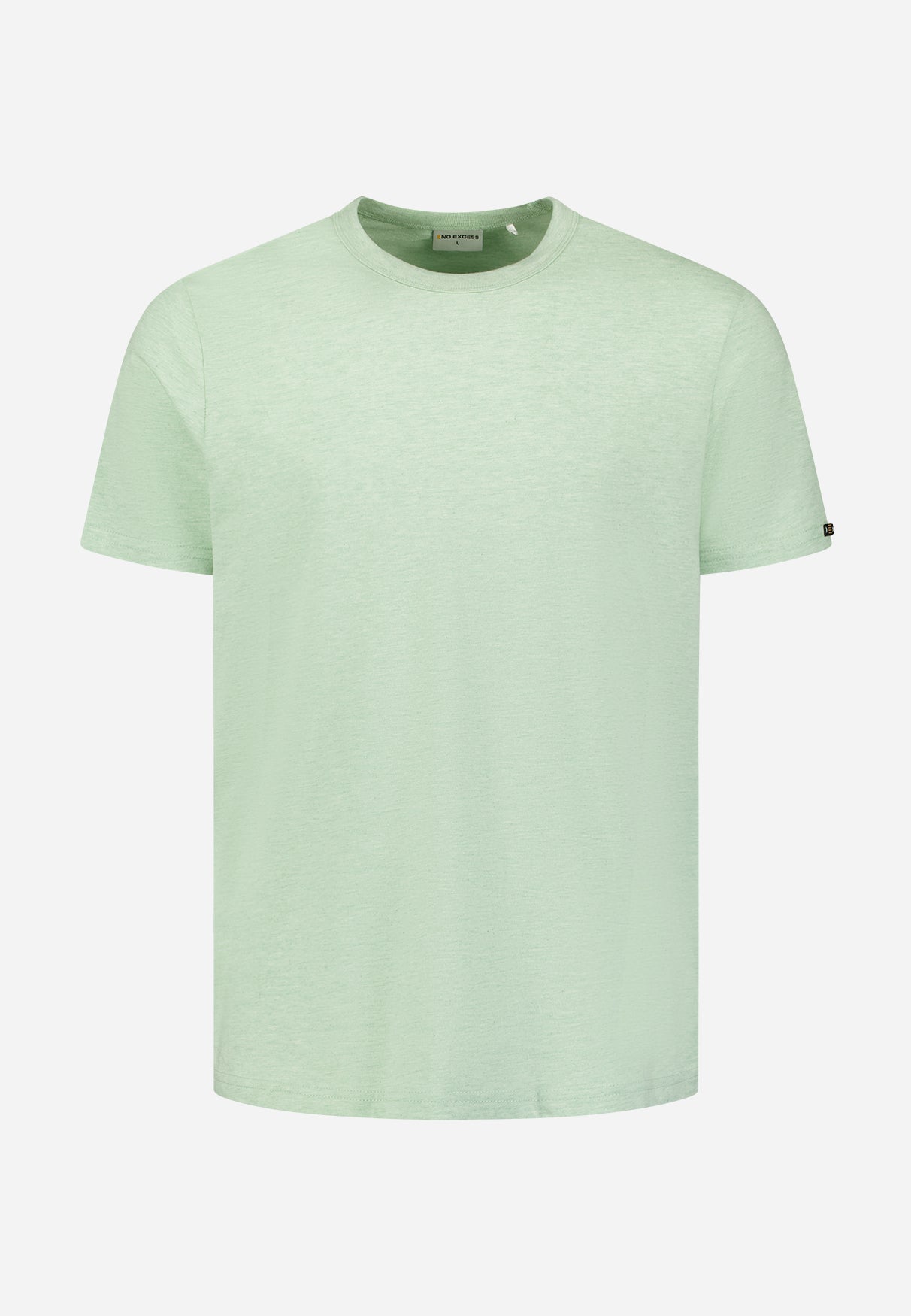 T-shirt chiné à col rond | Green