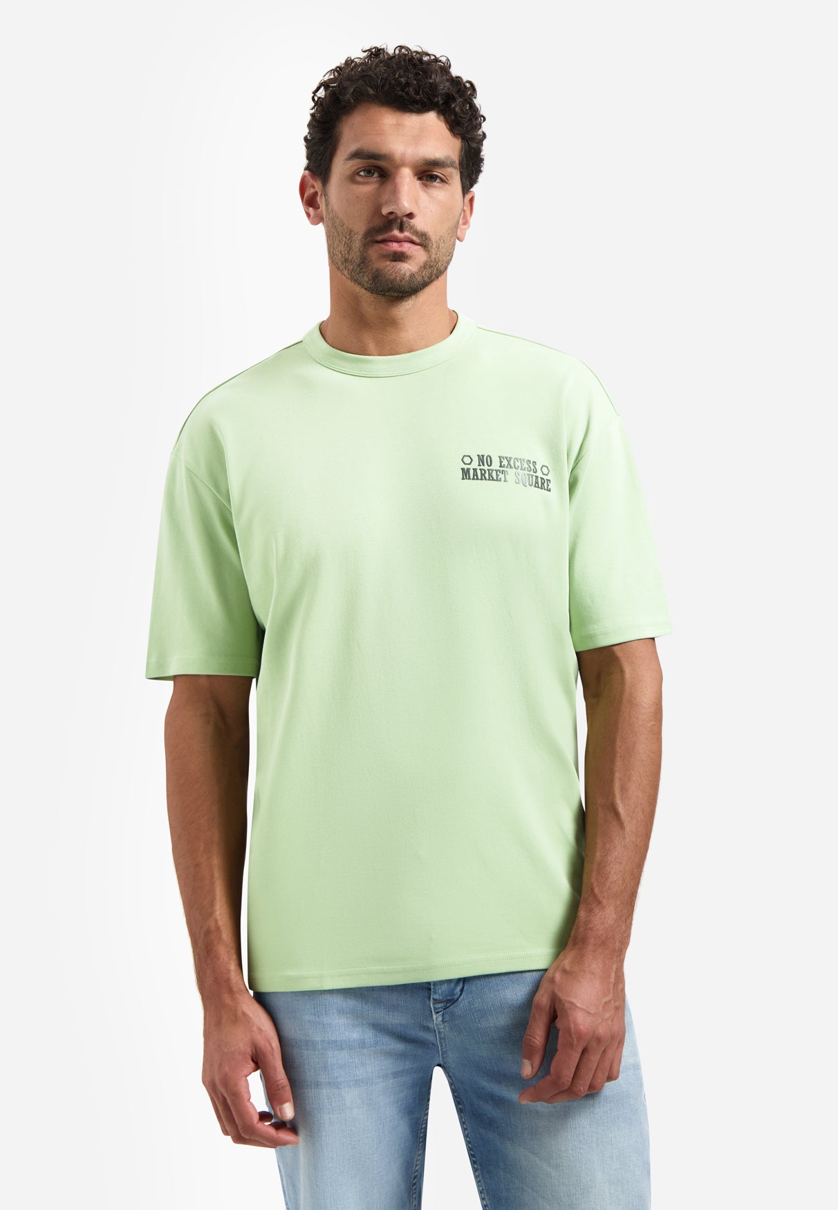 T-shirt interlock avec imprimé dans le dos | Green