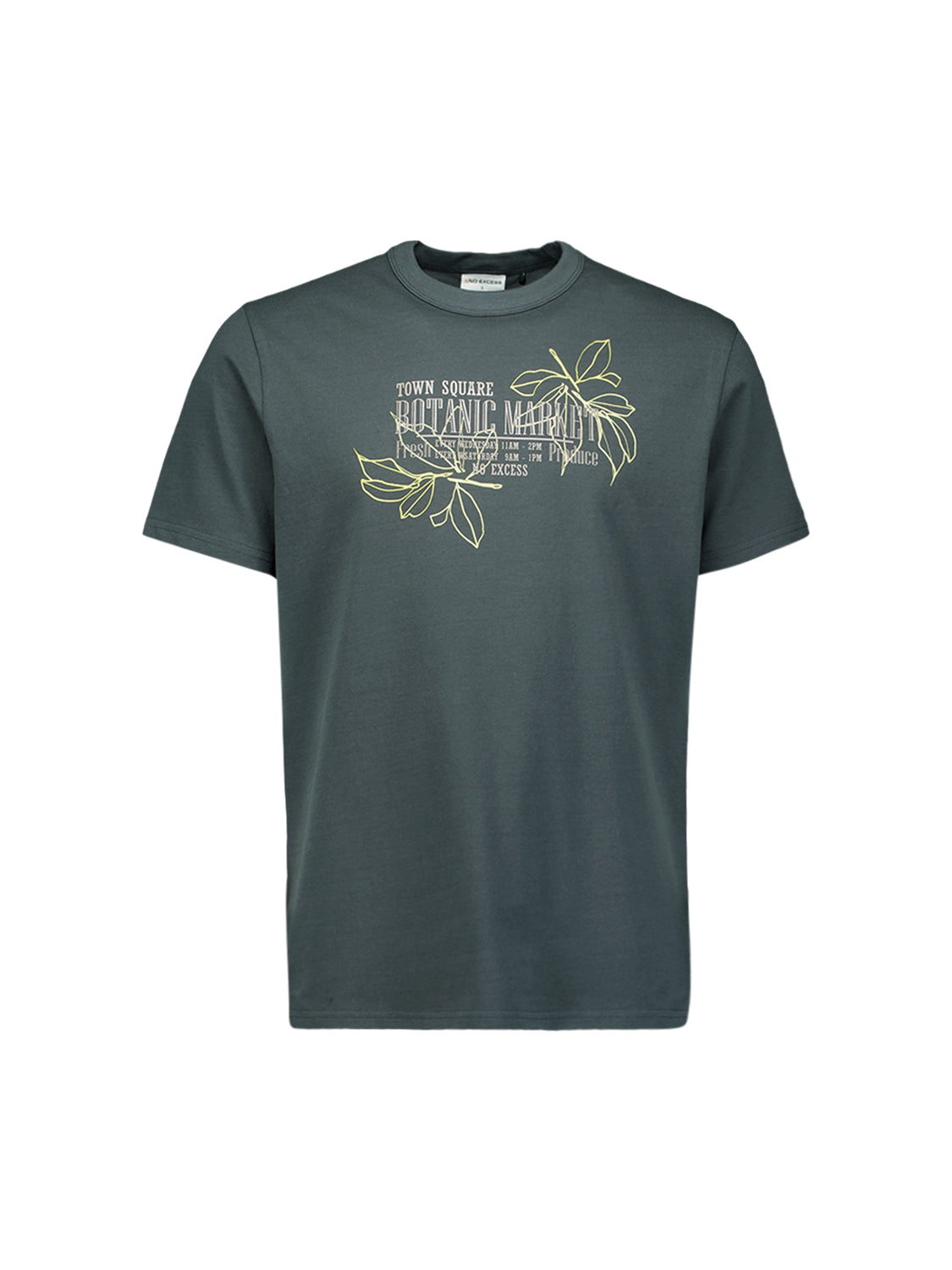 Artwork T-shirt with round neck | Dark Steel