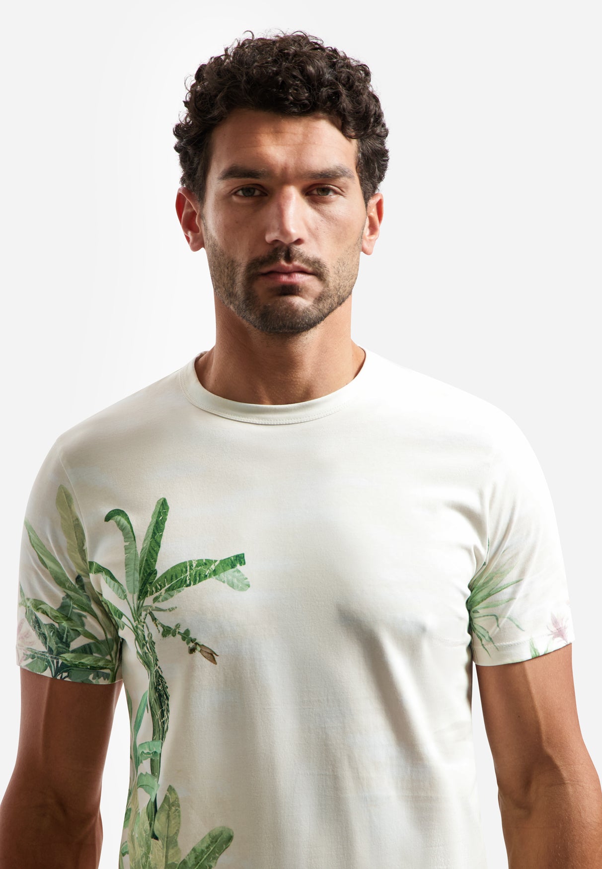 T-shirt with botanical print | Green