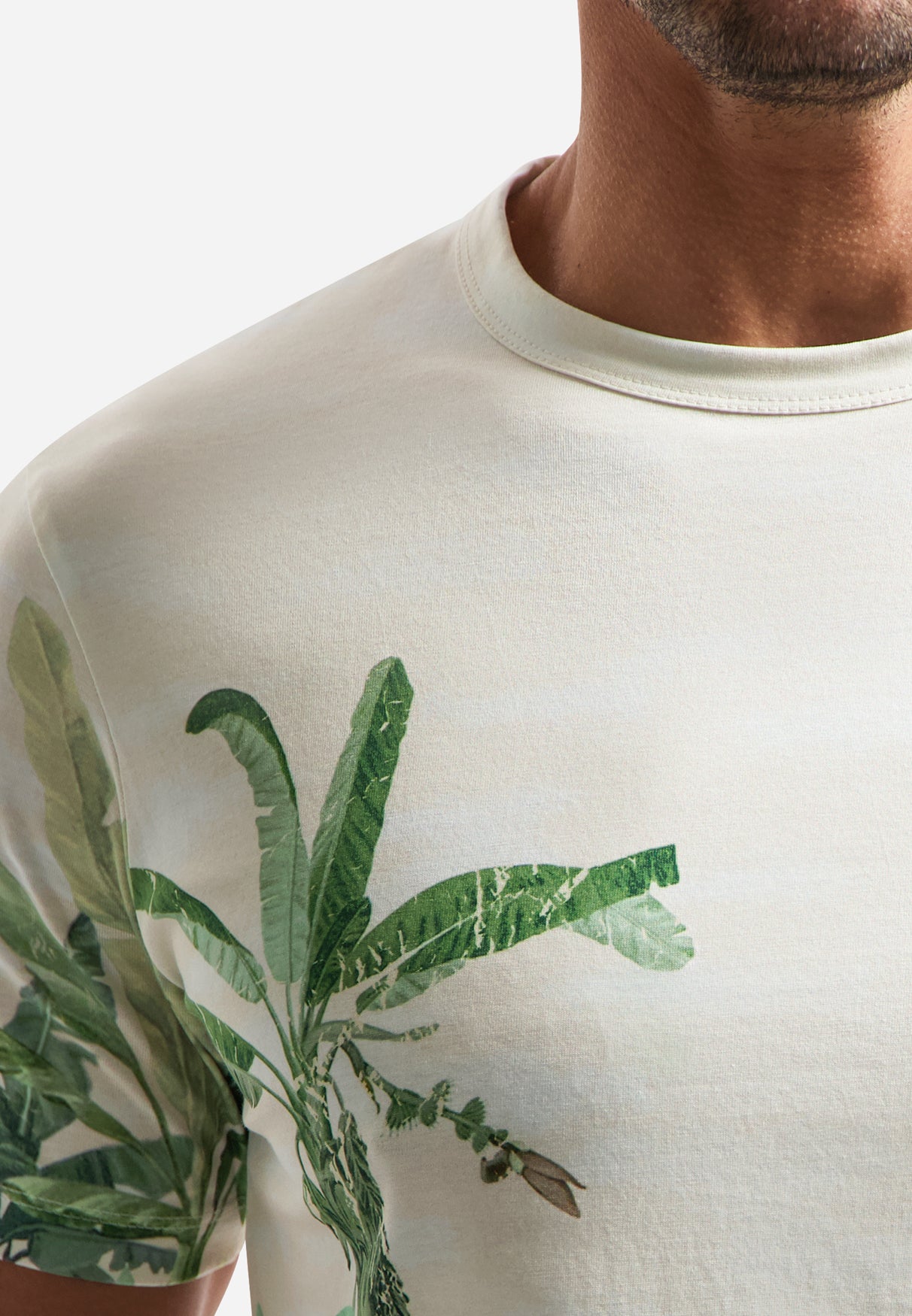 T-shirt with botanical print | Green