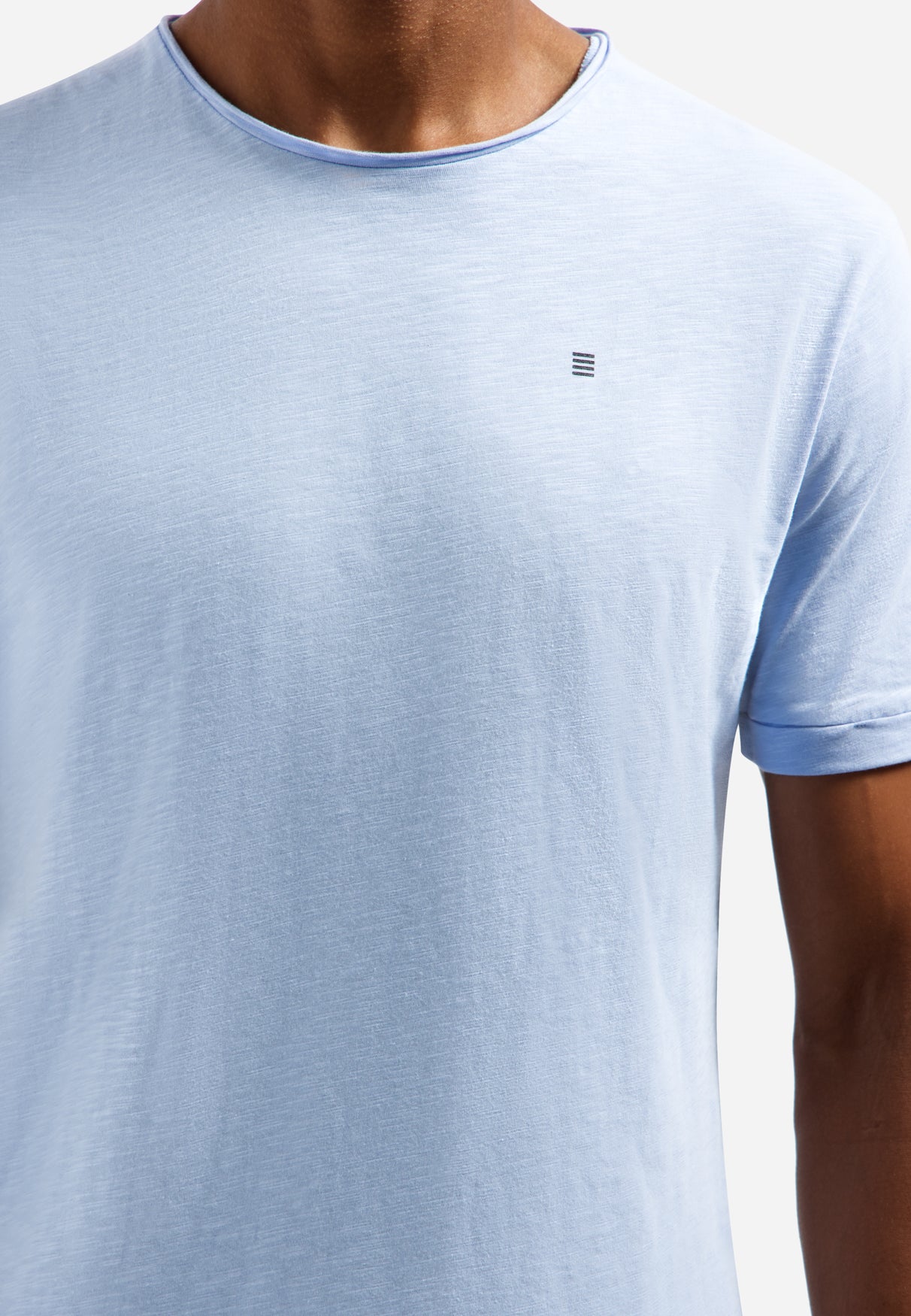 T-shirt flammé à col rond | Blue