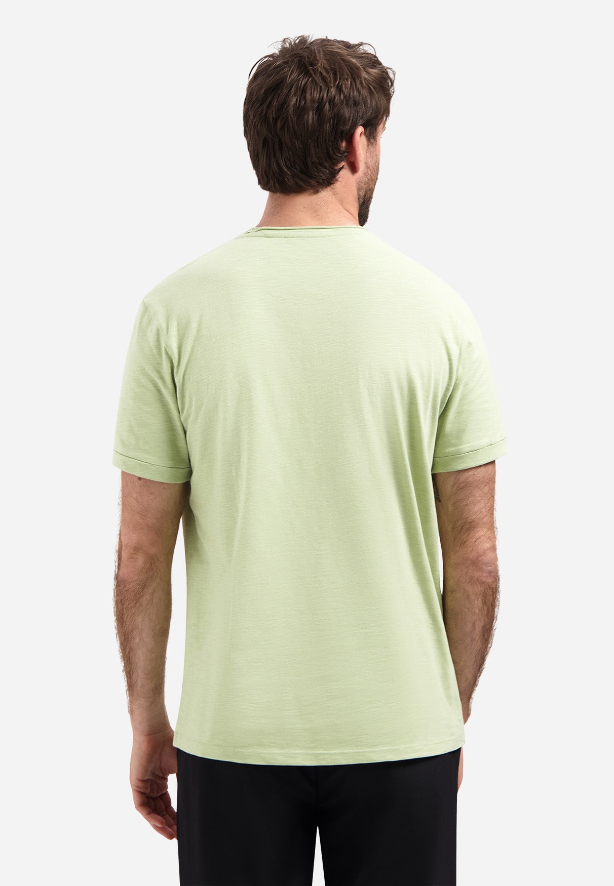 T-shirt flammé à col rond | Green