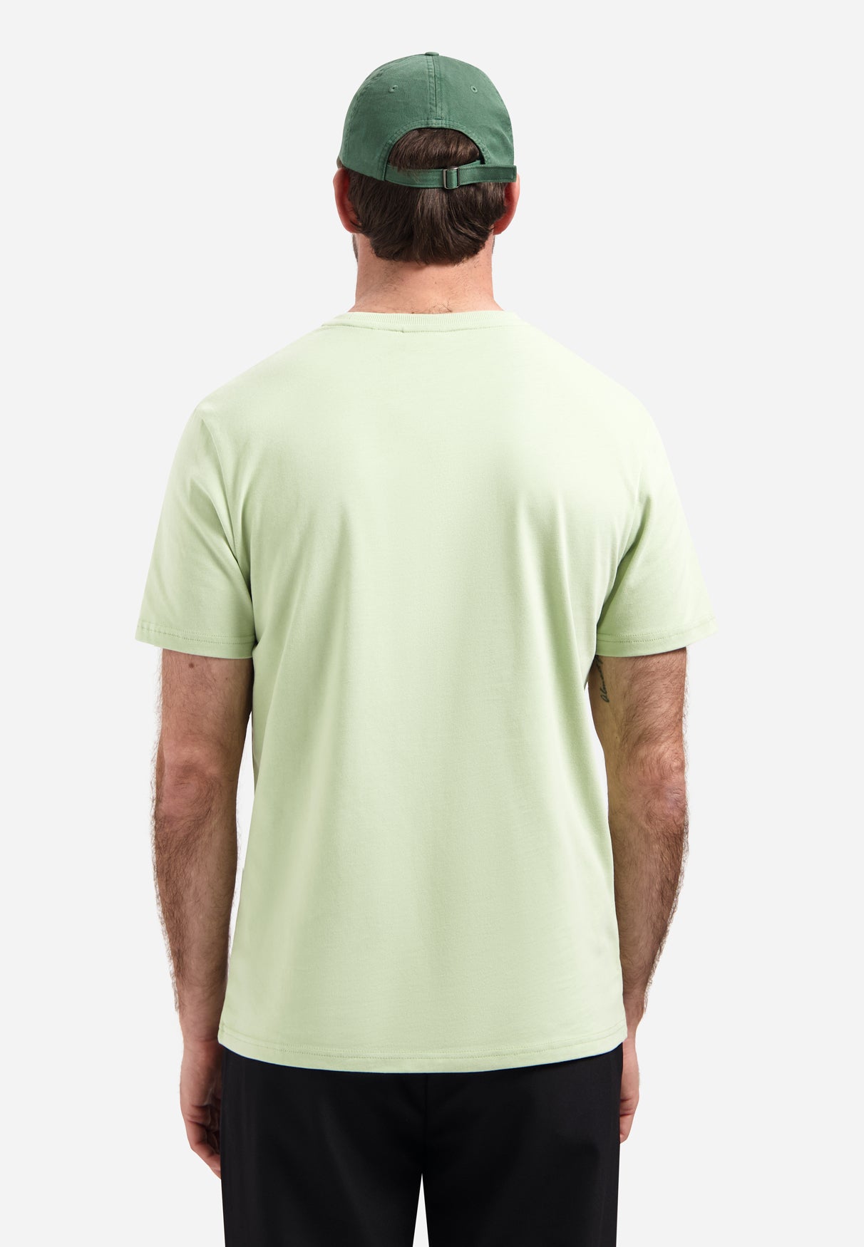T-shirt peigné à col rond | Green