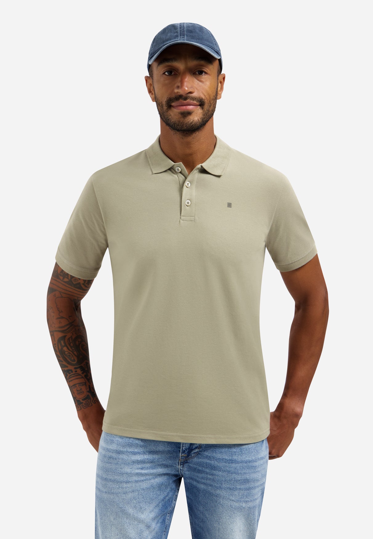 Basic polo shirt | Taupe