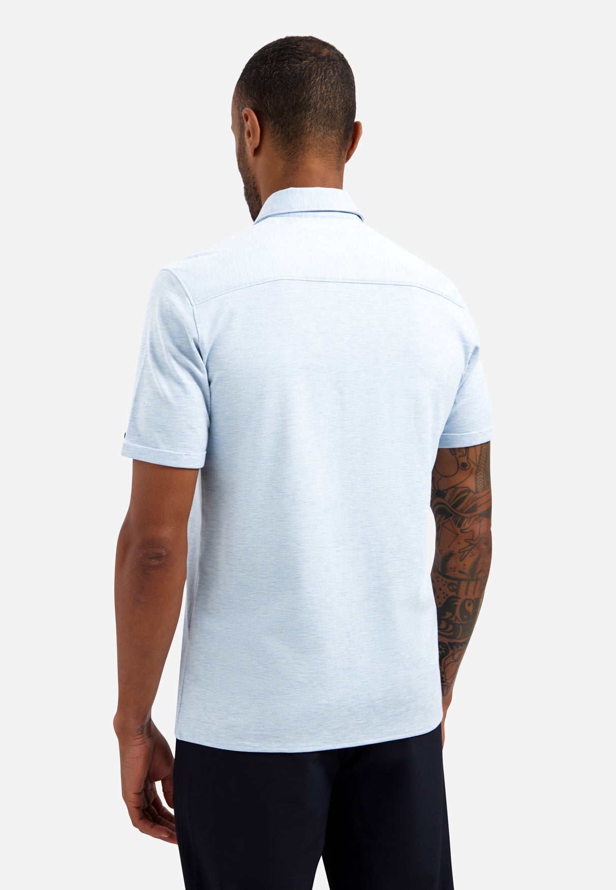Polo shirt with buttons | Blue
