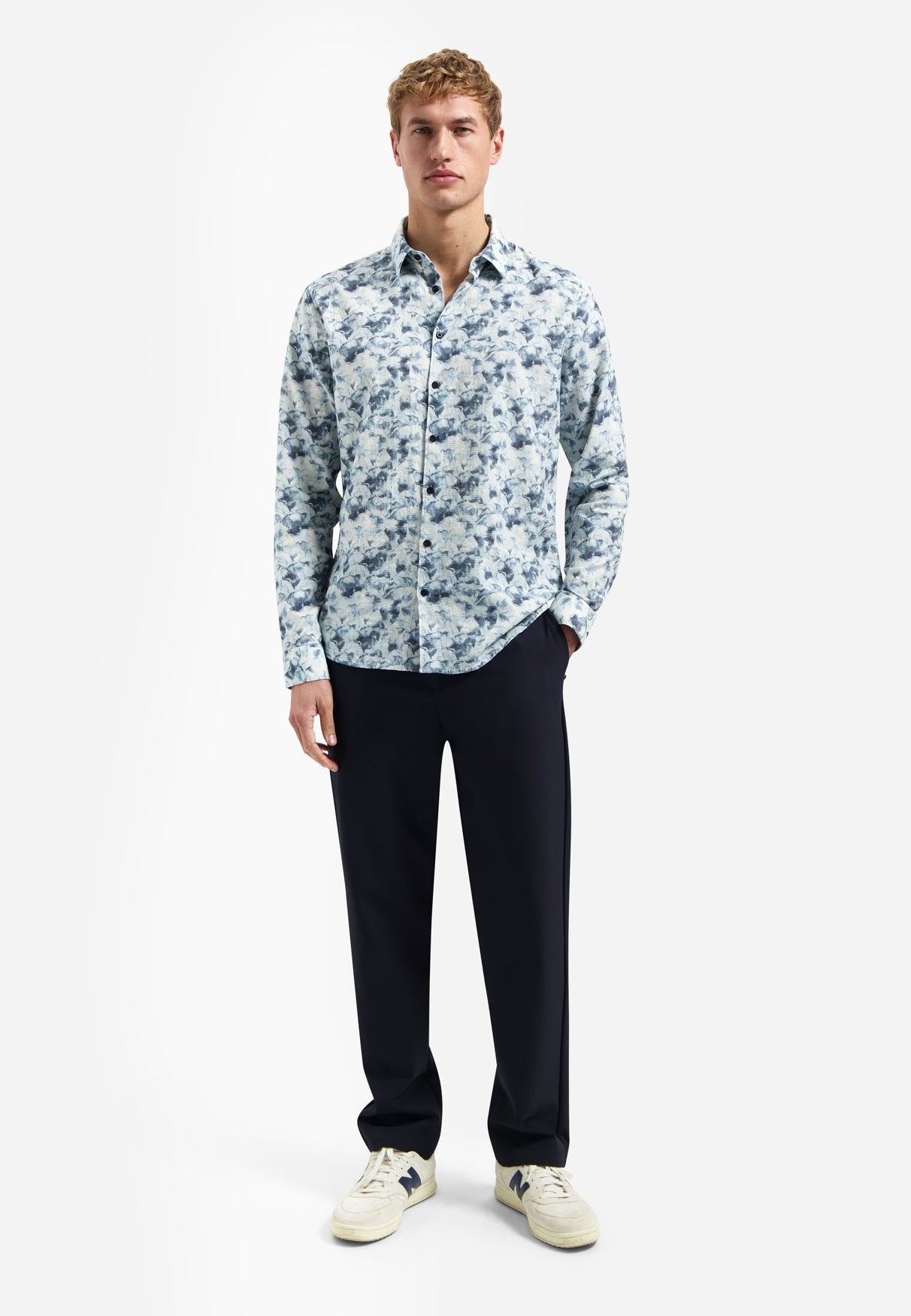 Shirt with floral print | Blue