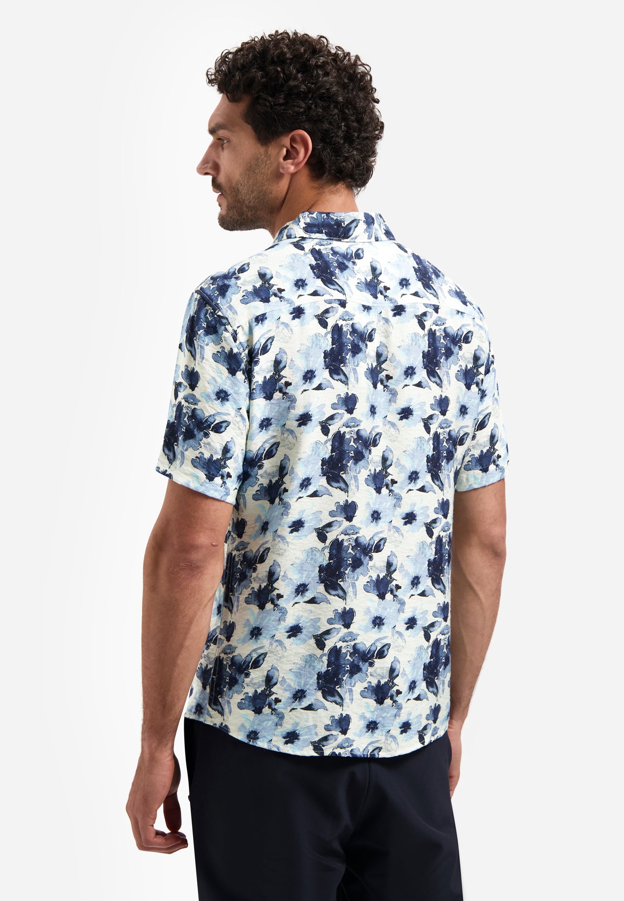 Short-sleeved printed shirt | Blue
