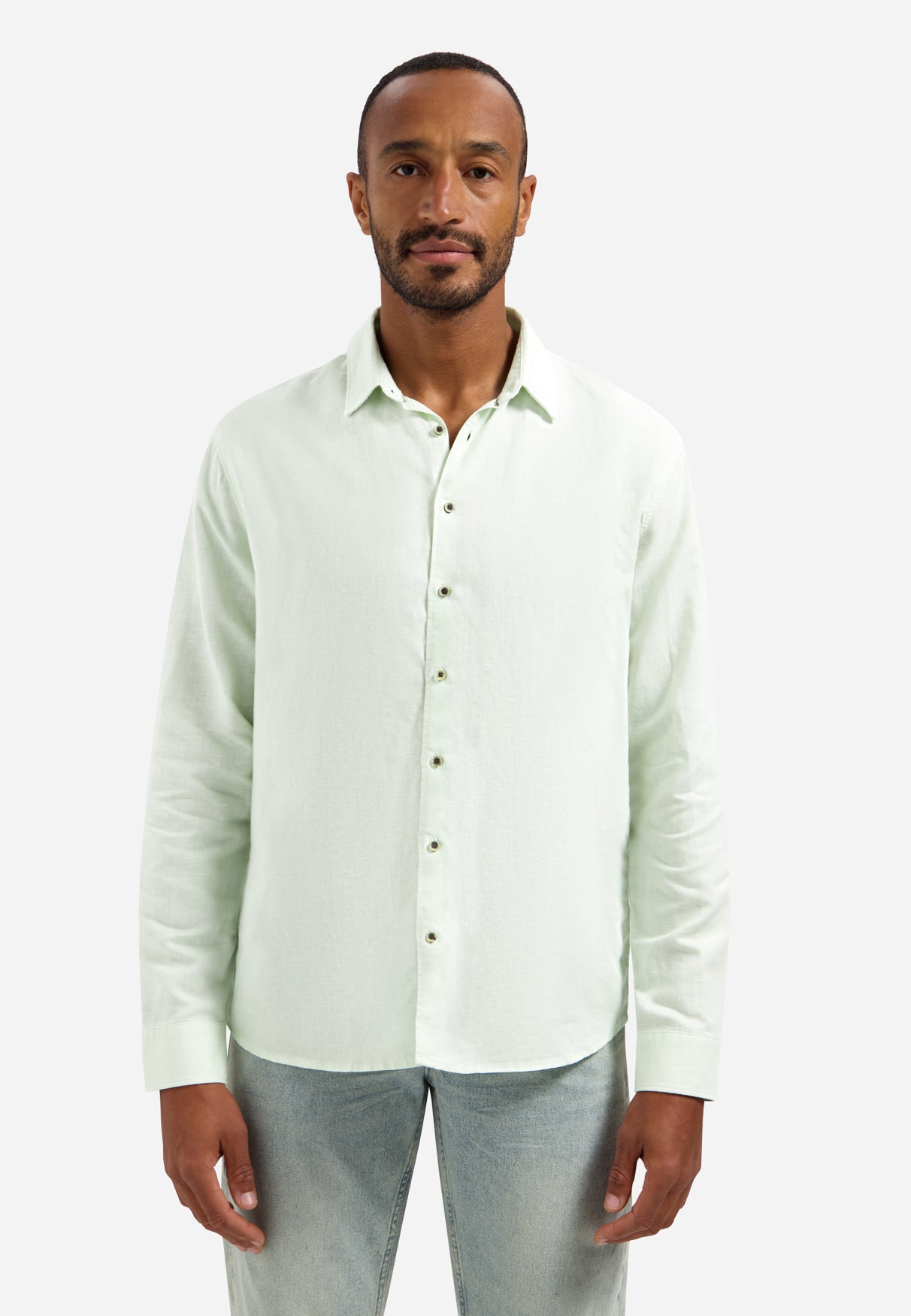 Chemise en lin mélangé | Seagreen