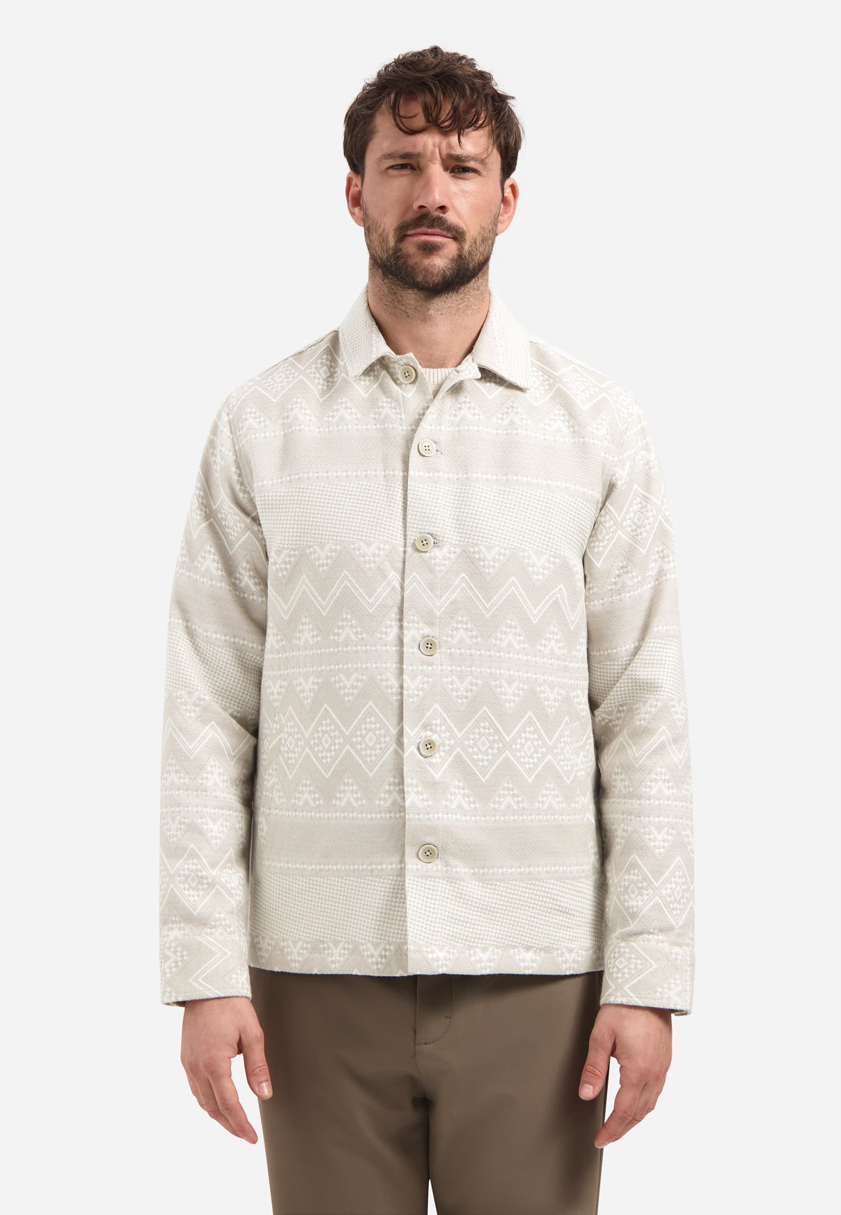 Surchemise jacquard | Taupe