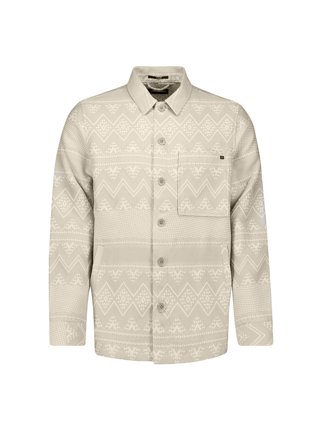 Jacquard overshirt | Taupe