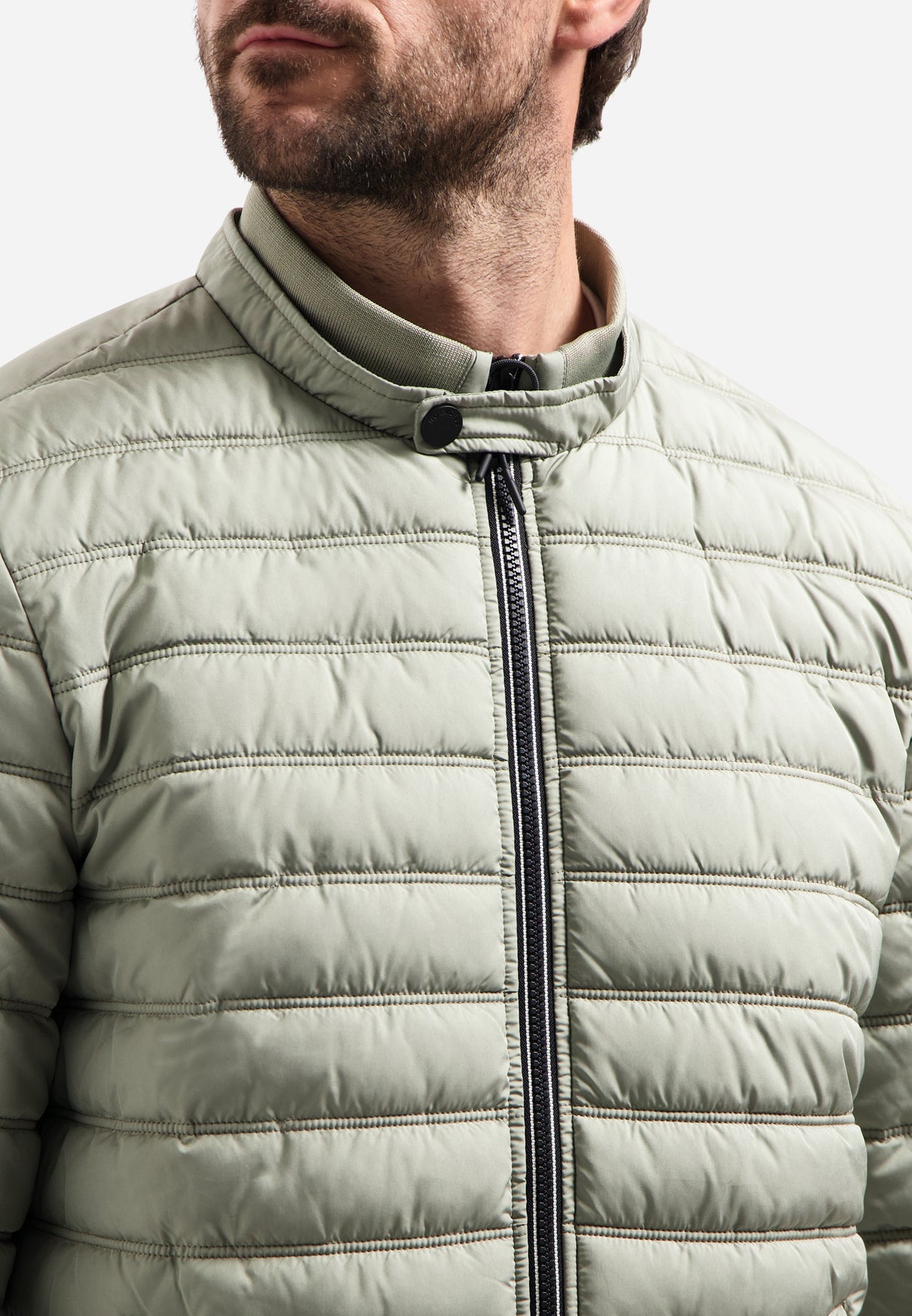 Short quilted jacket | Light Army