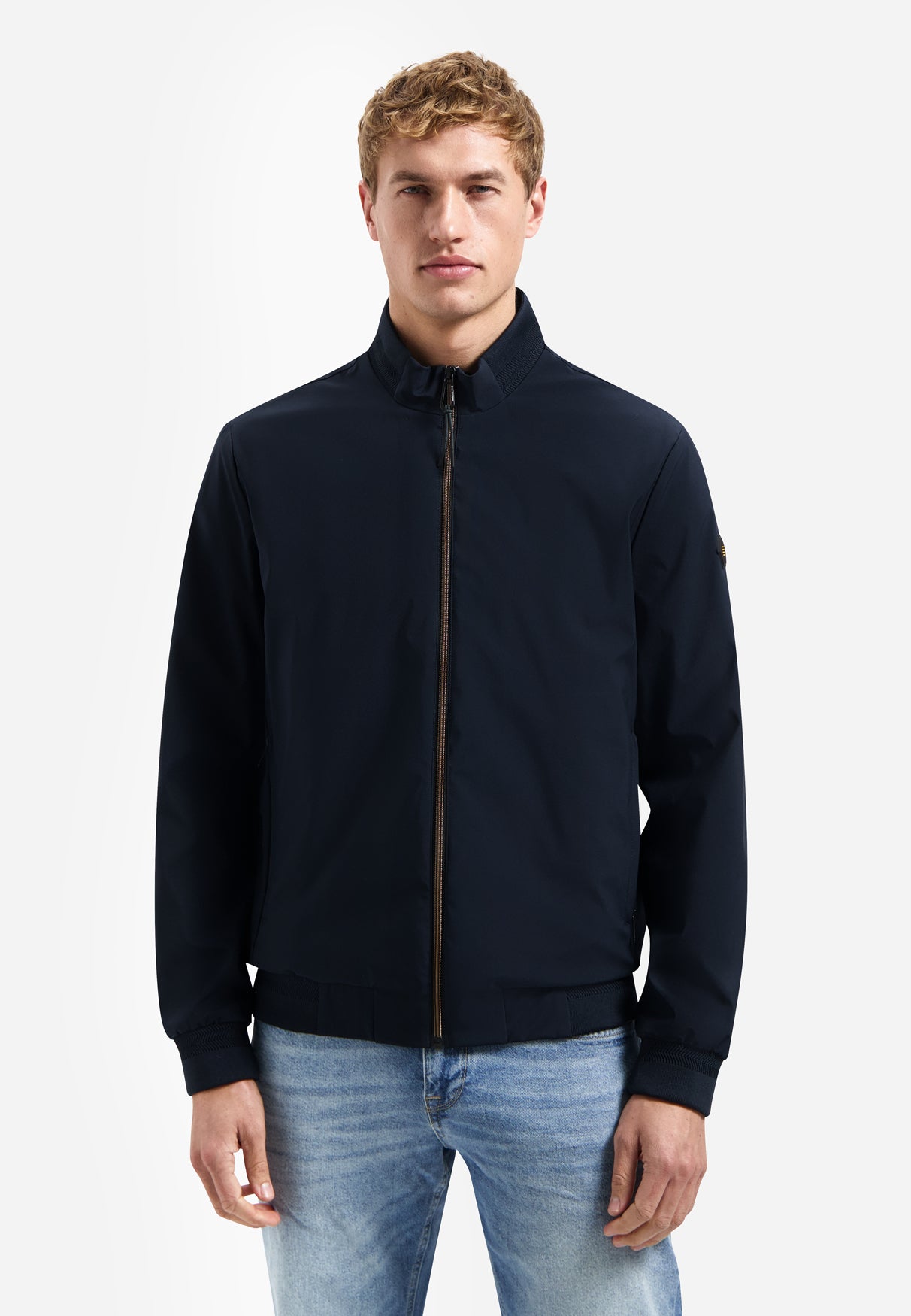 Summer jacket with ribbed collar | Night