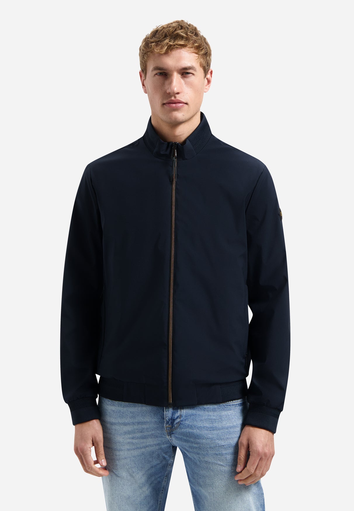 Summer jacket with ribbed collar | Night