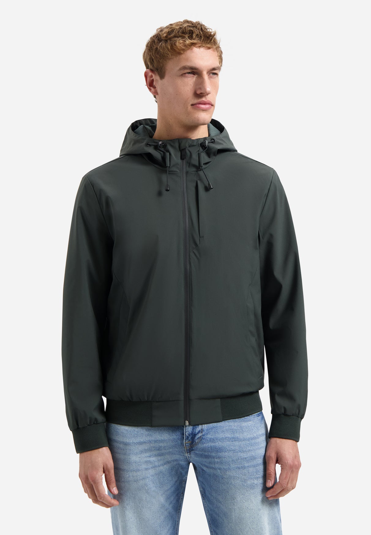 Hooded summer jacket | Dark Steel