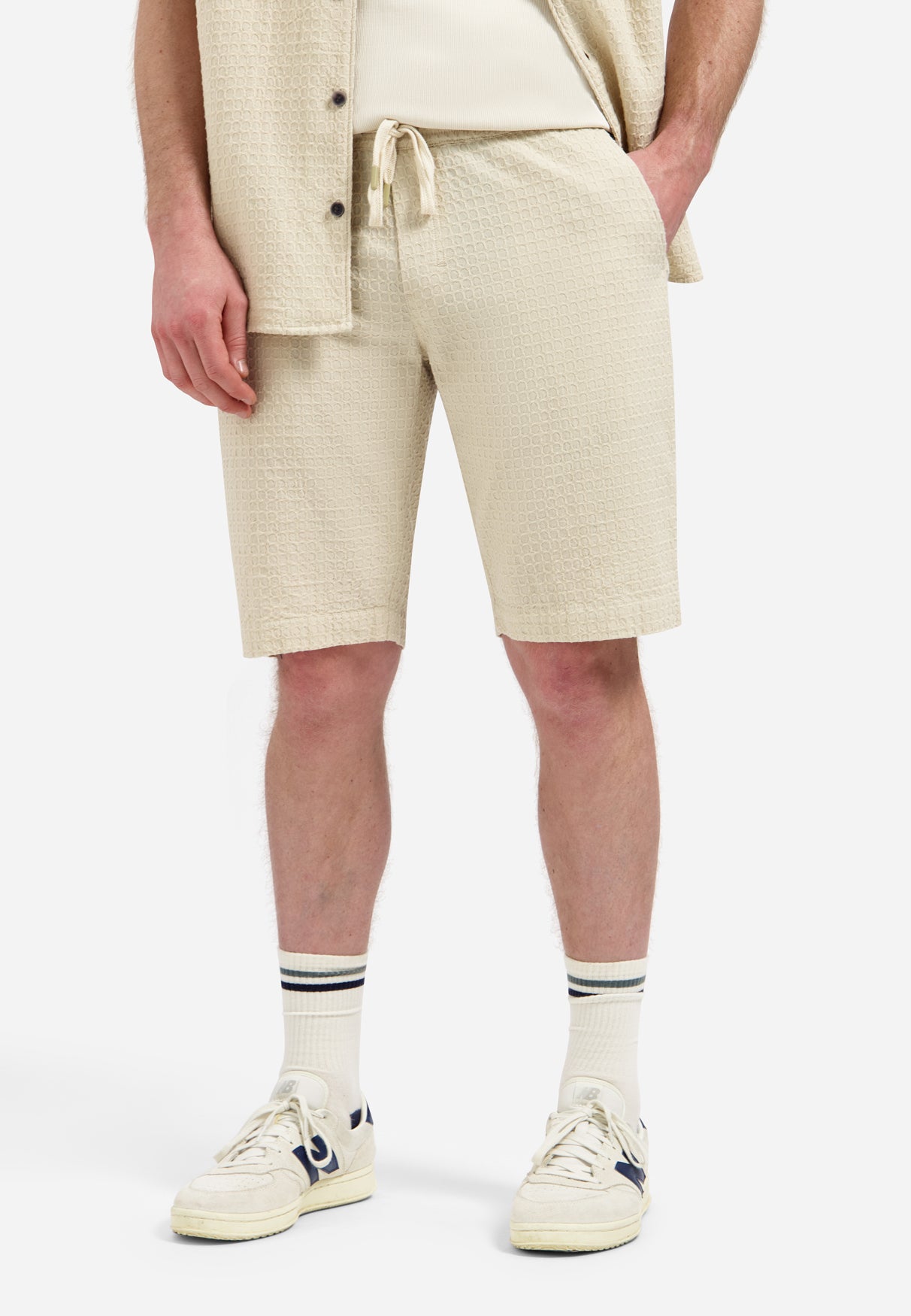 Short chino jacquard | Desert