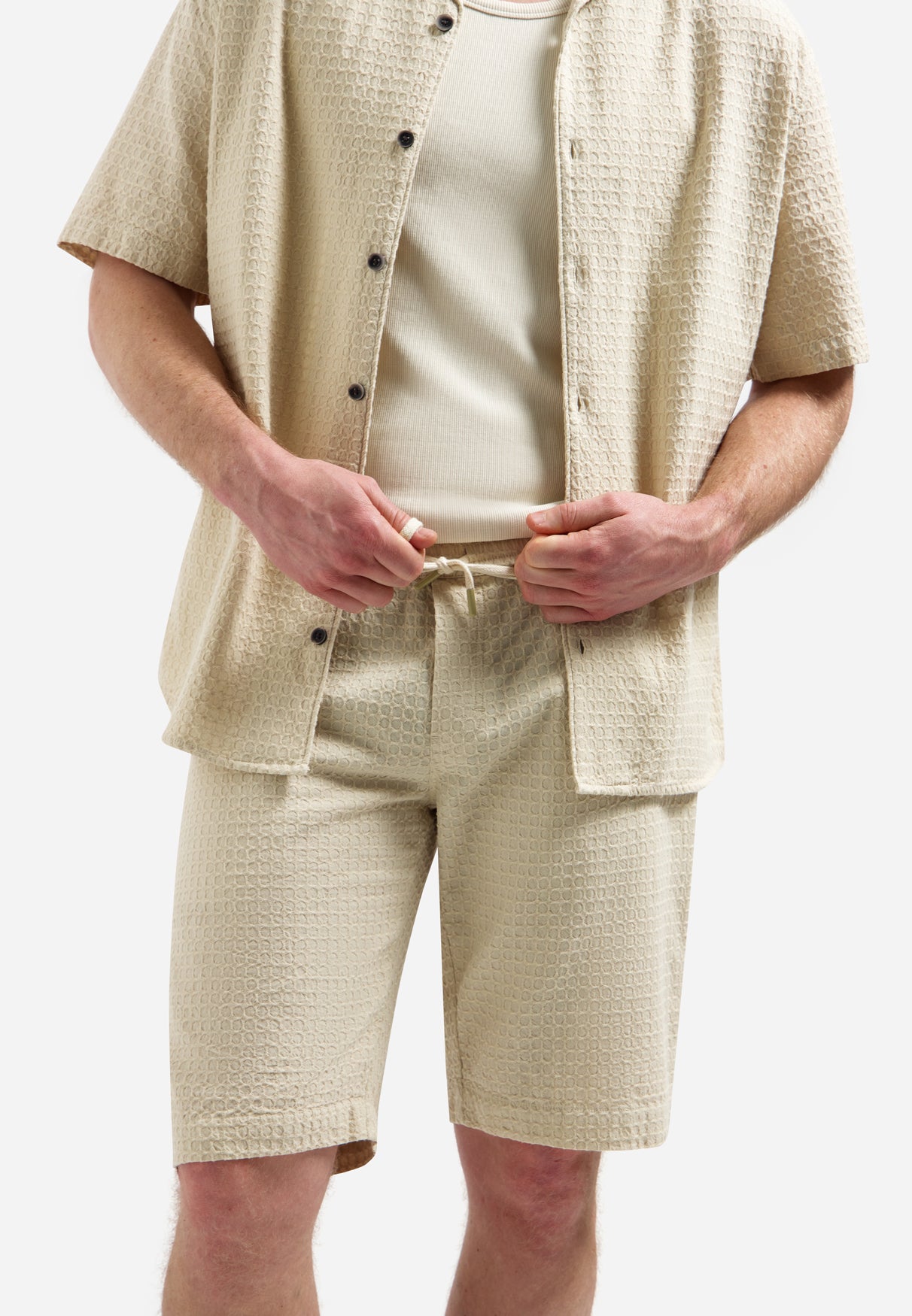 Short chino jacquard | Desert