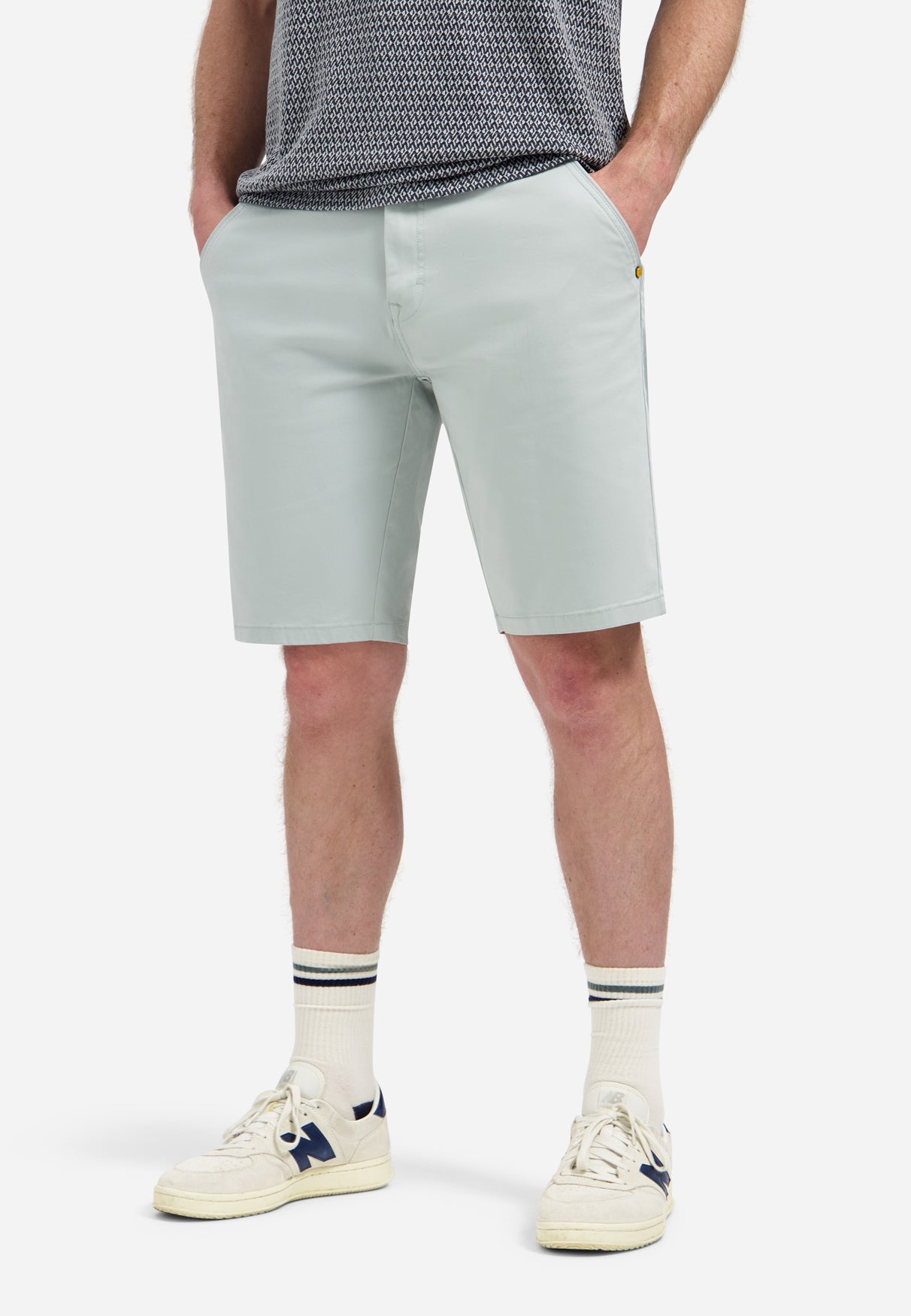Short chino stretch | Misty Green