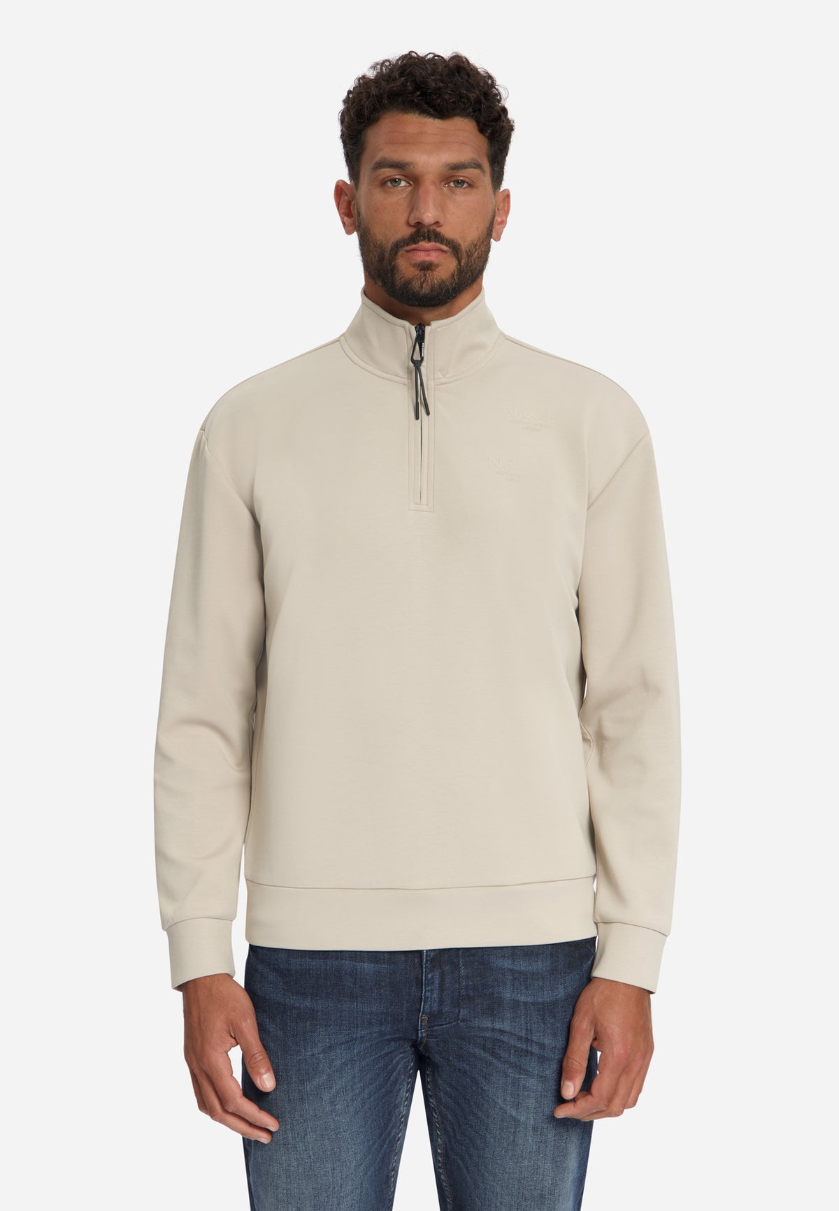 Half-Zip Sweater | Cement